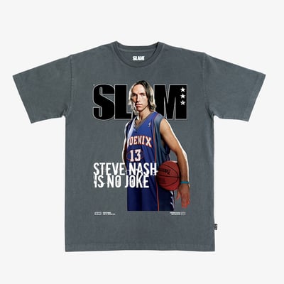 Phoenix Suns SLAM Unisex Hardwood Classics Cover Tee - Charcoal