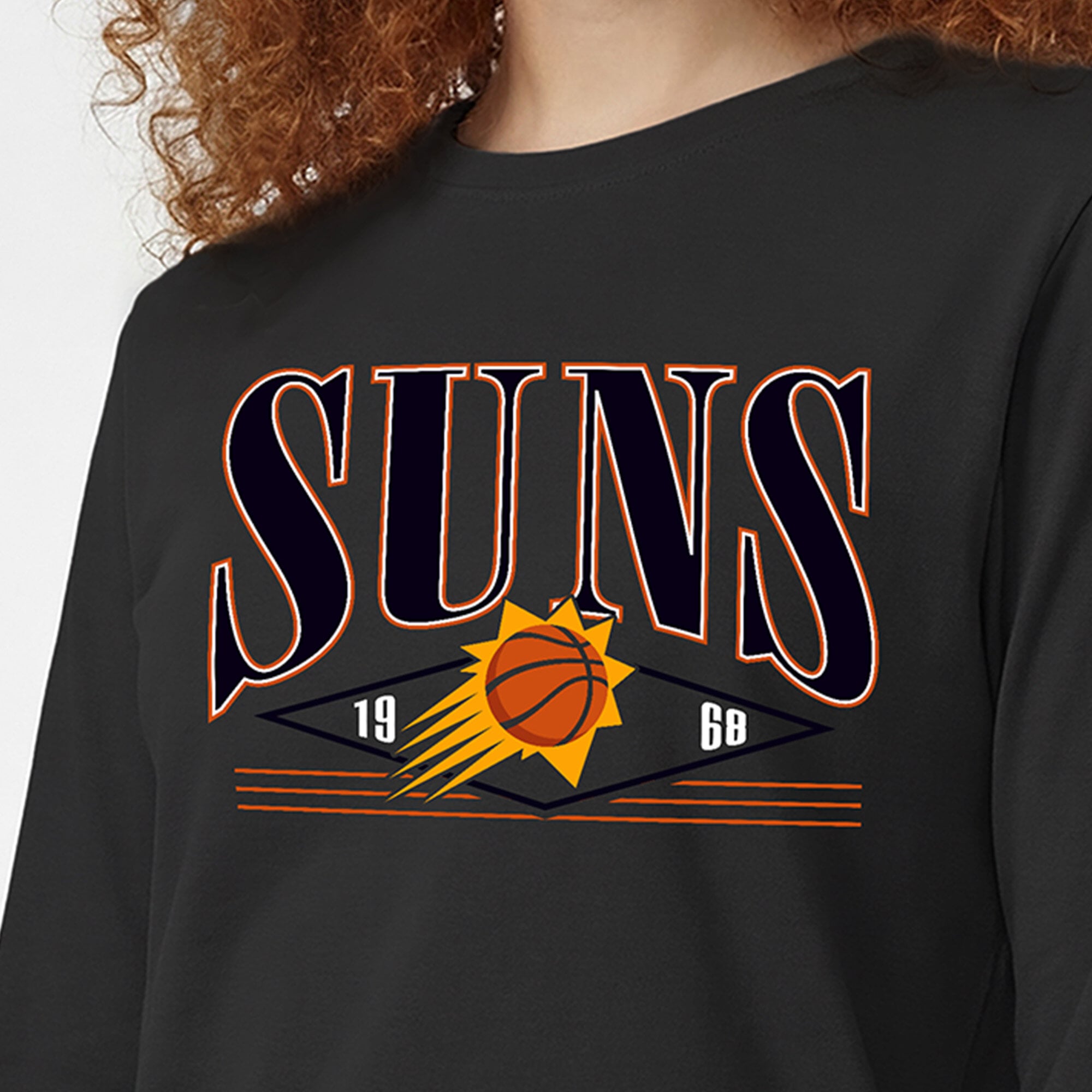 T-shirt à manches longues Champion Black Phoenix Suns pour femmes