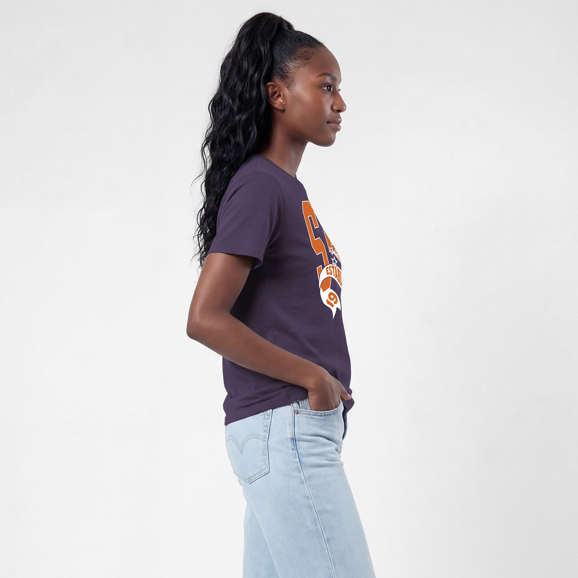 T-shirt Champion féminin violet Phoenix Suns Banner