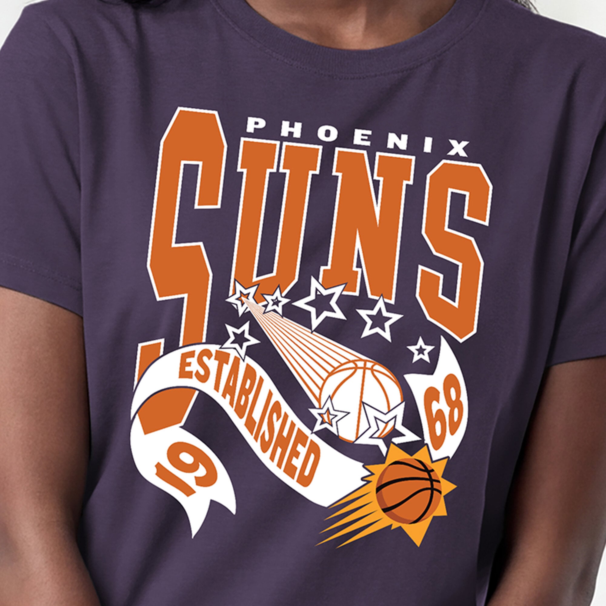 T-shirt Champion féminin violet Phoenix Suns Banner