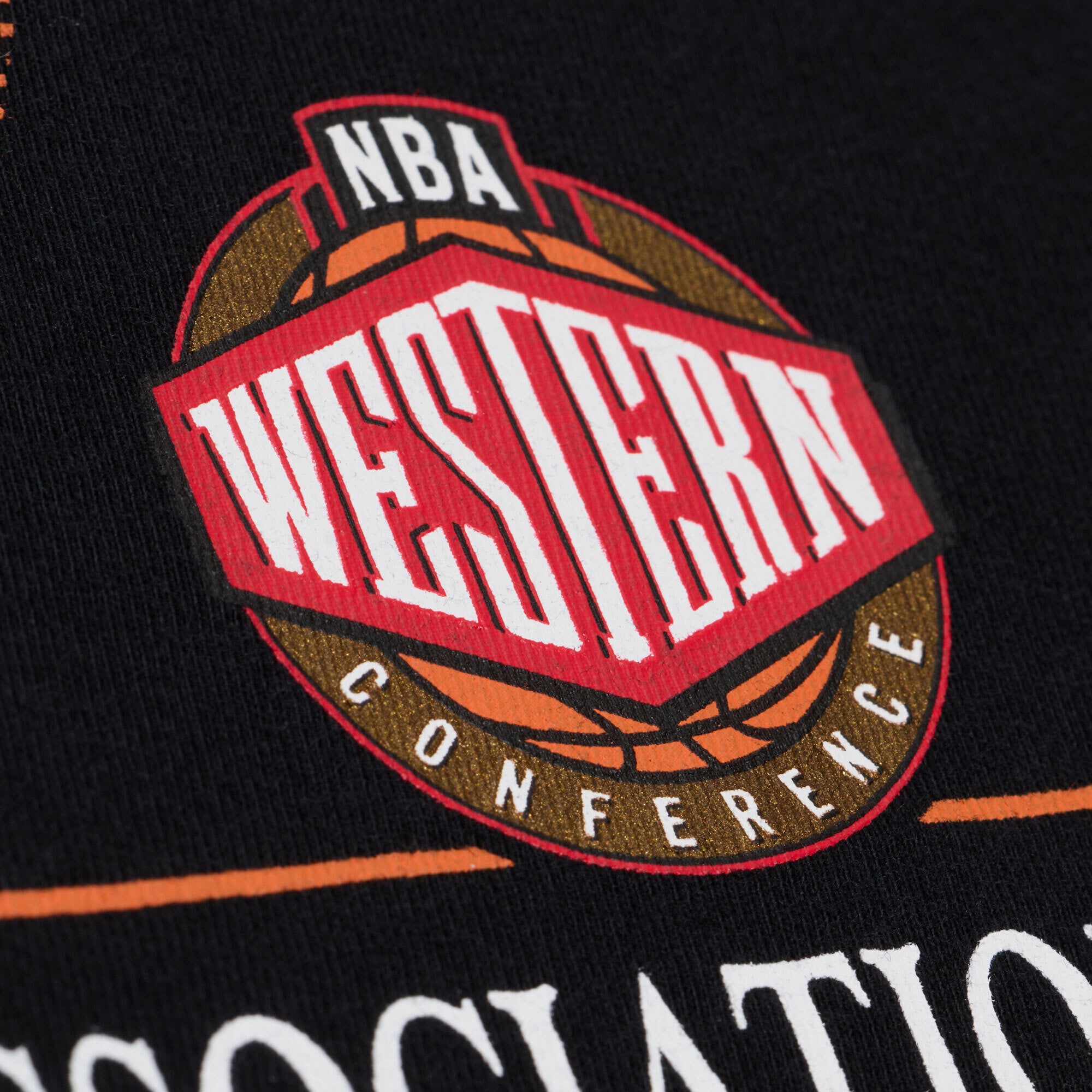 T-shirt court à imprimé graphique noir Phoenix Suns pour femme de Mitchell & Ness