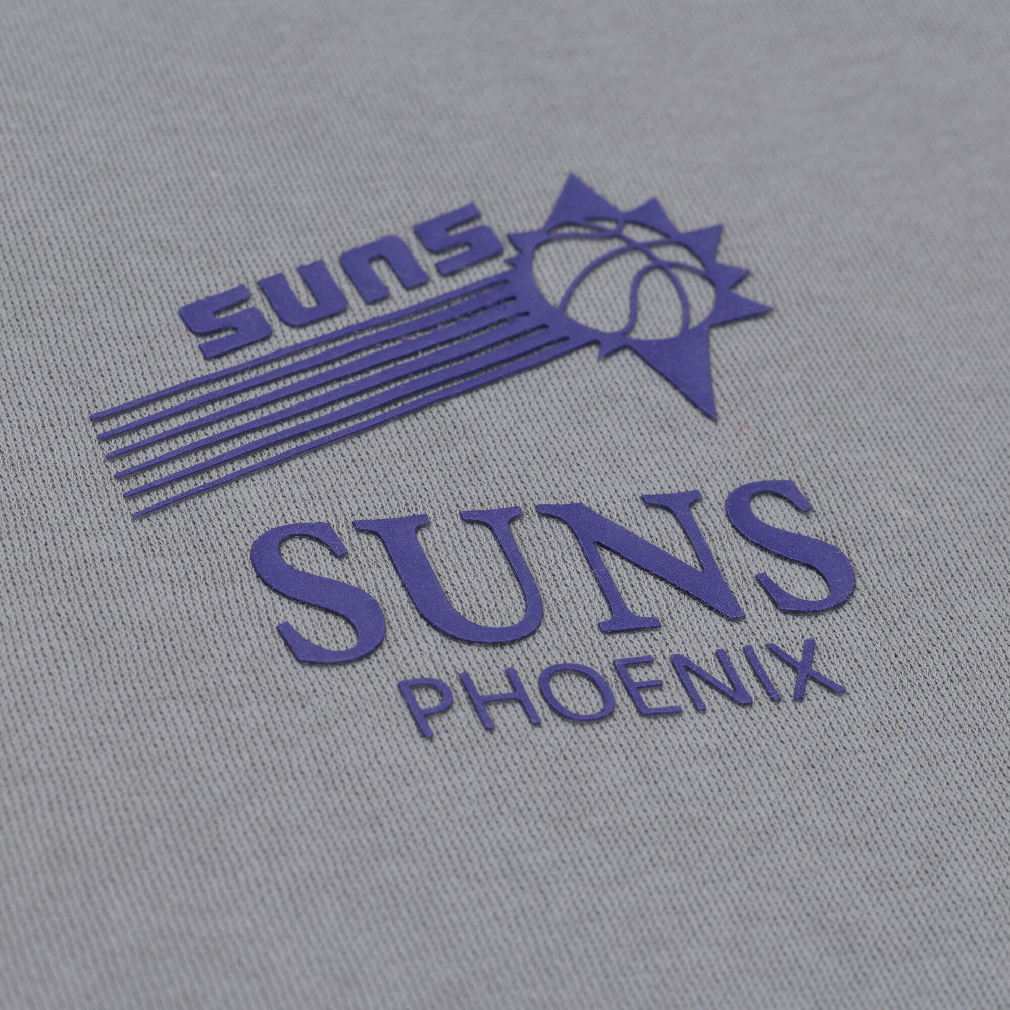 Women's Mitchell & Ness  Gray Phoenix Suns Core Essentials Micro Logo Fleece Sweatshirt