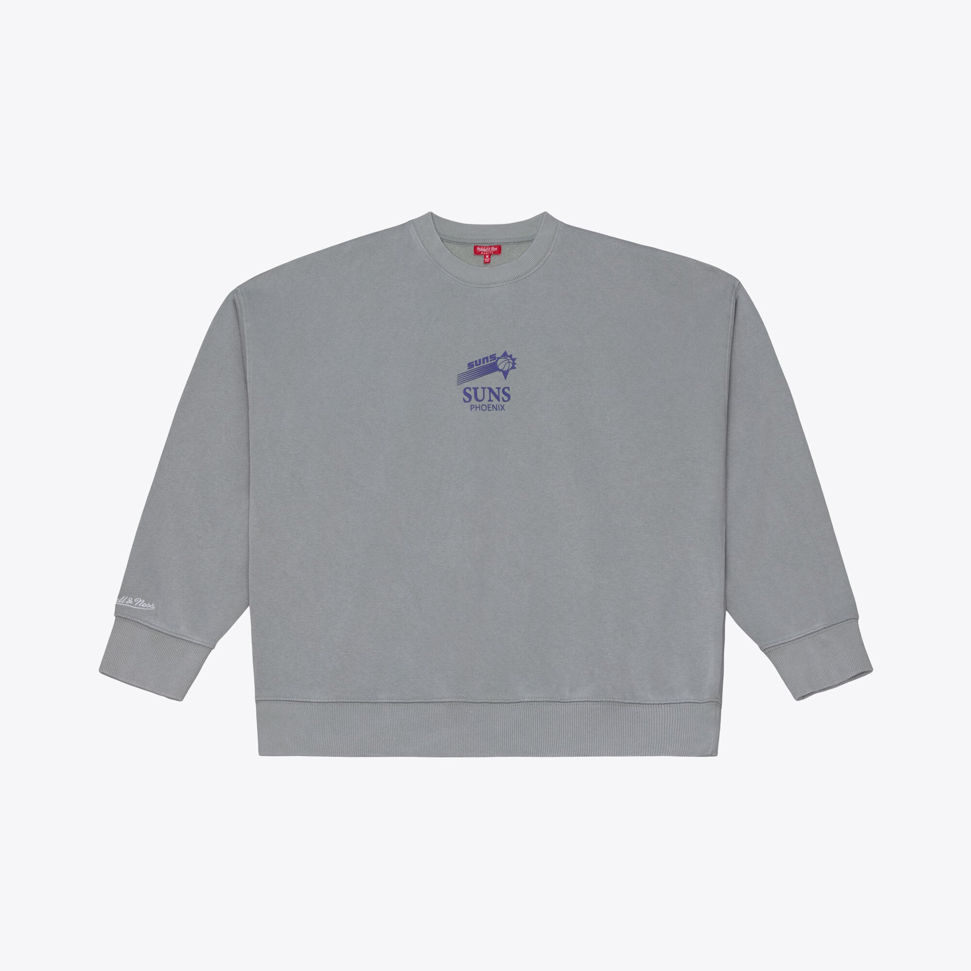 Women's Mitchell & Ness Gray Phoenix Suns Core Essentials Micro Logo Fleece Sweatshirt