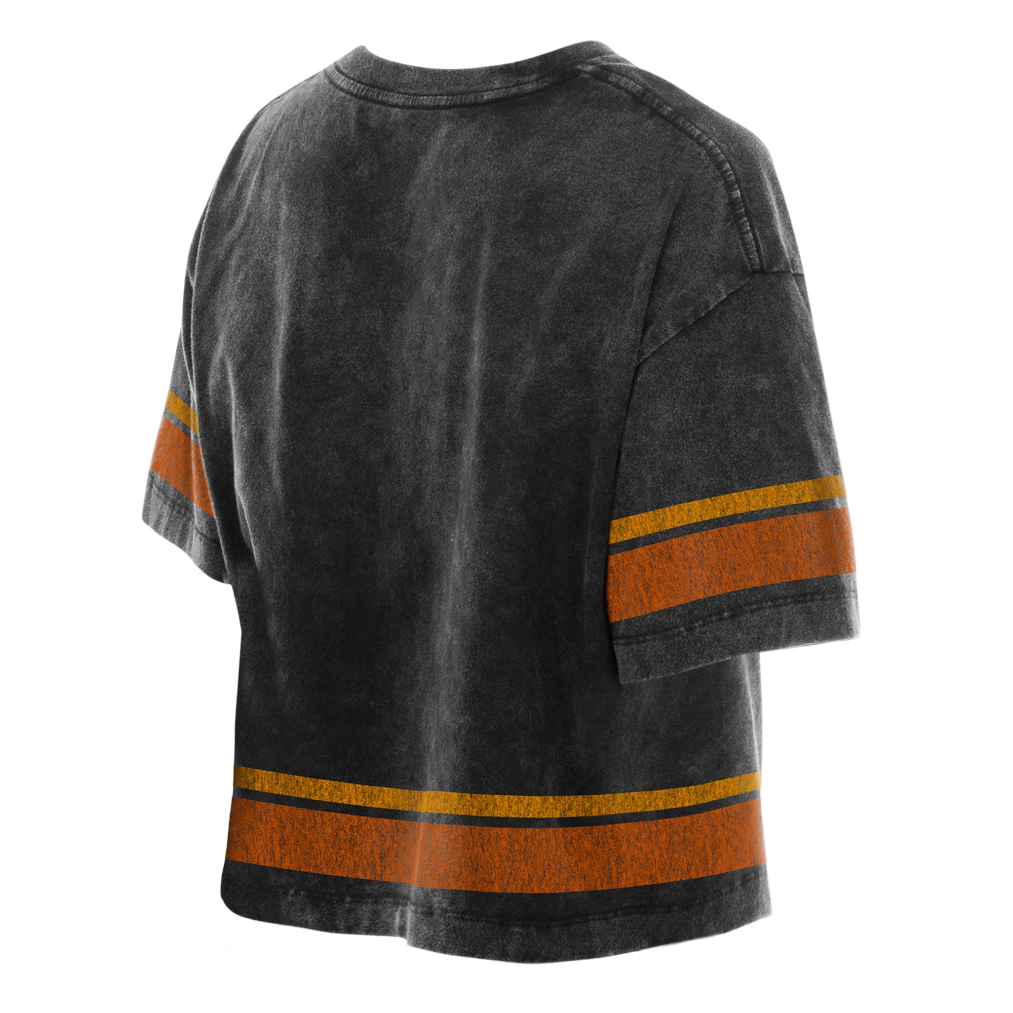 T-shirt court New Era Phoenix Suns noir pour femme, coupe carrée, délavage minéral