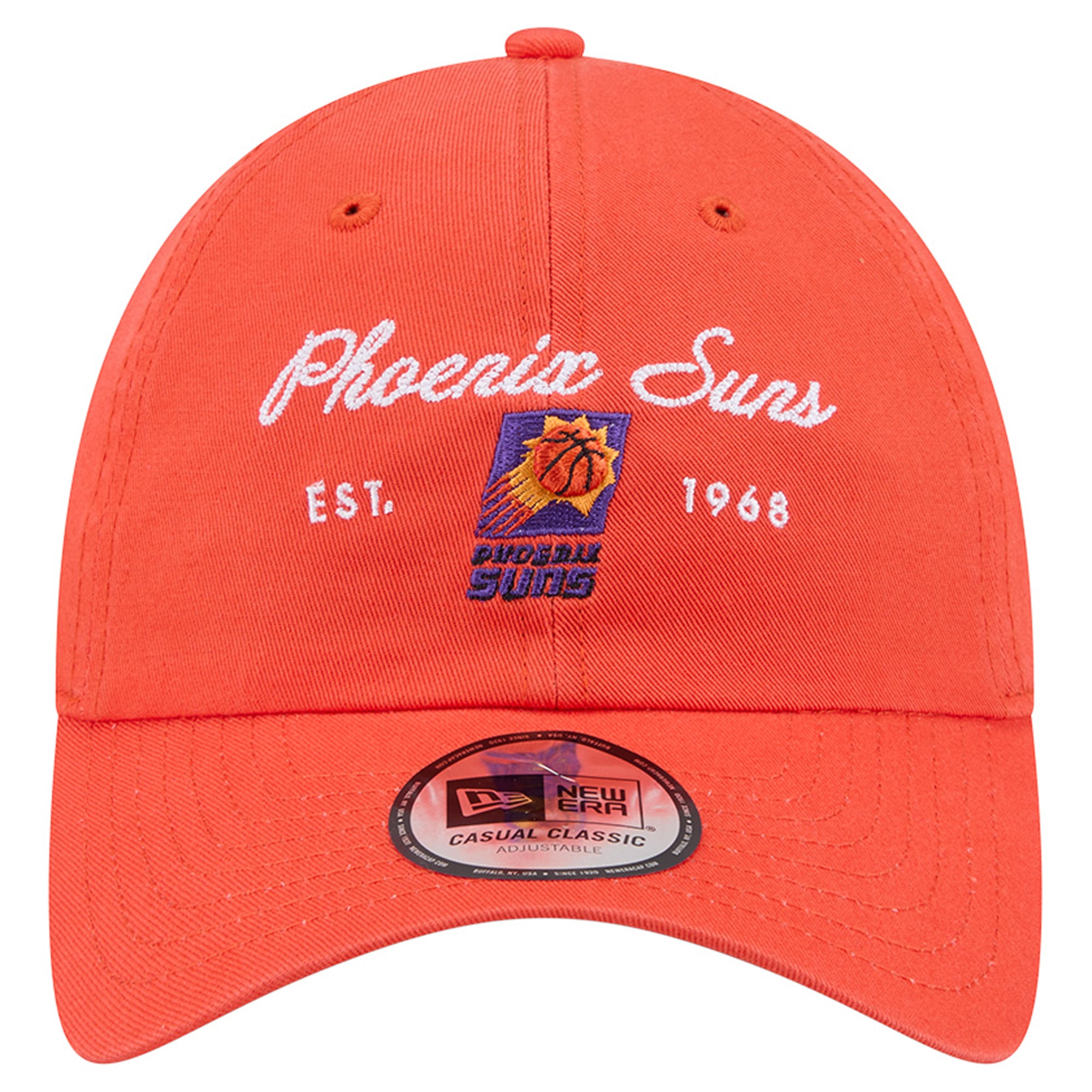 Casquette New Era orange Phoenix Suns pour femme, style classique décontracté et ajustable