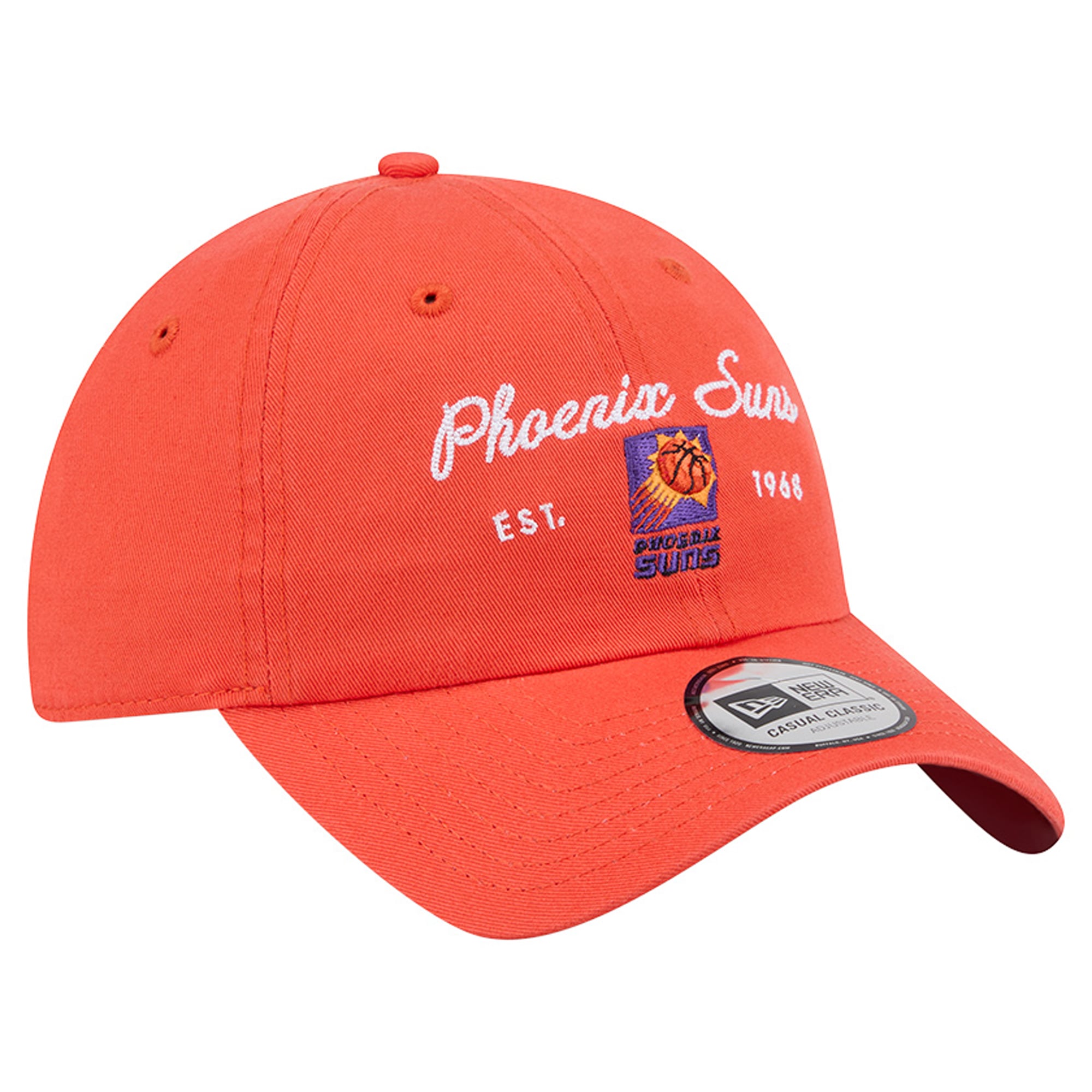 Casquette New Era orange Phoenix Suns pour femme, style classique décontracté et ajustable