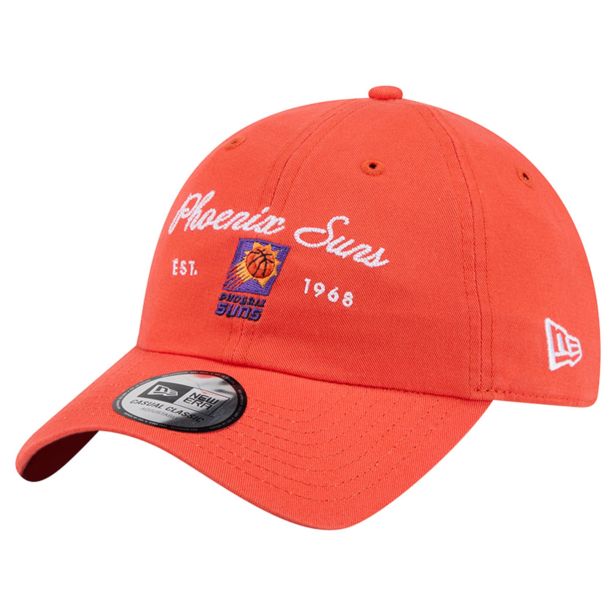 Casquette New Era orange Phoenix Suns pour femme, style classique décontracté et ajustable