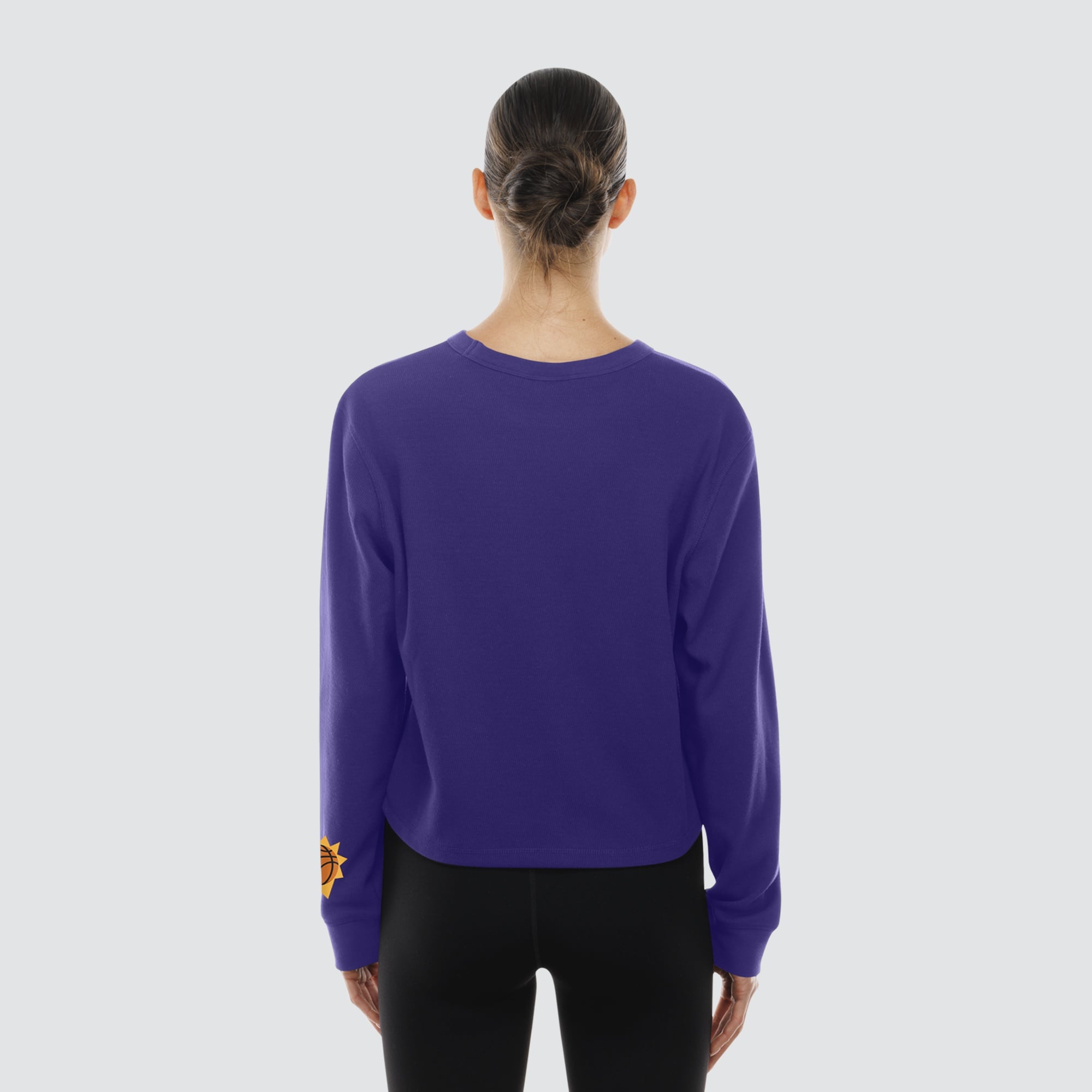 T-shirt thermique à manches longues New Era violet Phoenix Suns pour femme