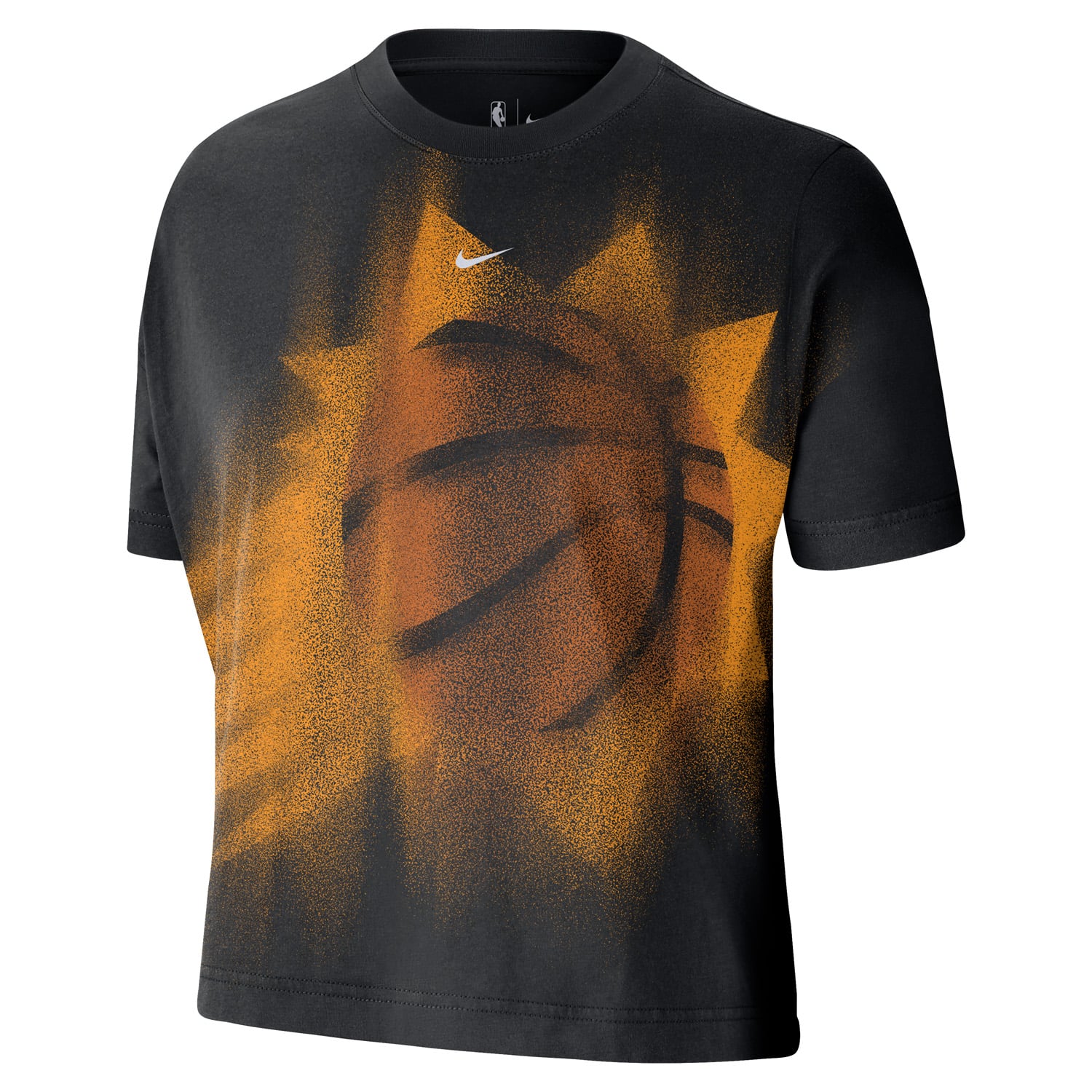 Women's Nike  Black Phoenix Suns 2026 Standard Issue Practice Icon Boxy Cropped T-Shirt
