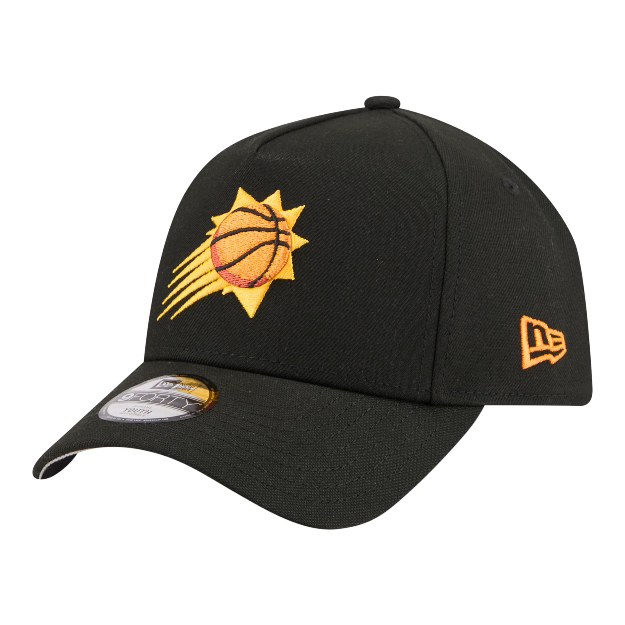 Youth New Era Black Phoenix Suns 9FORTY A-Frame Adjustable Hat