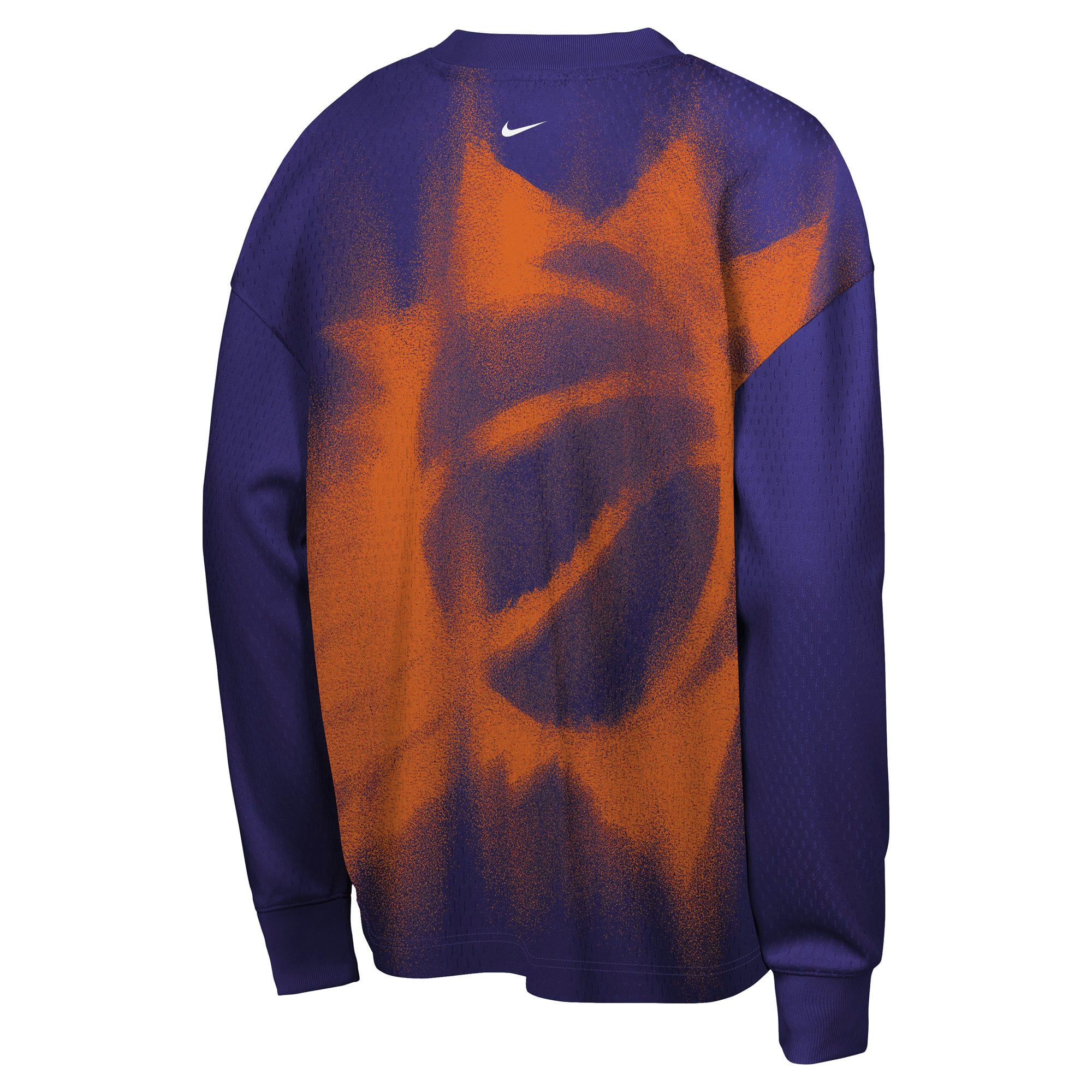 T-shirt à manches longues Nike Phoenix Suns violet pour enfant, édition standard 2026, performance d'avant-match