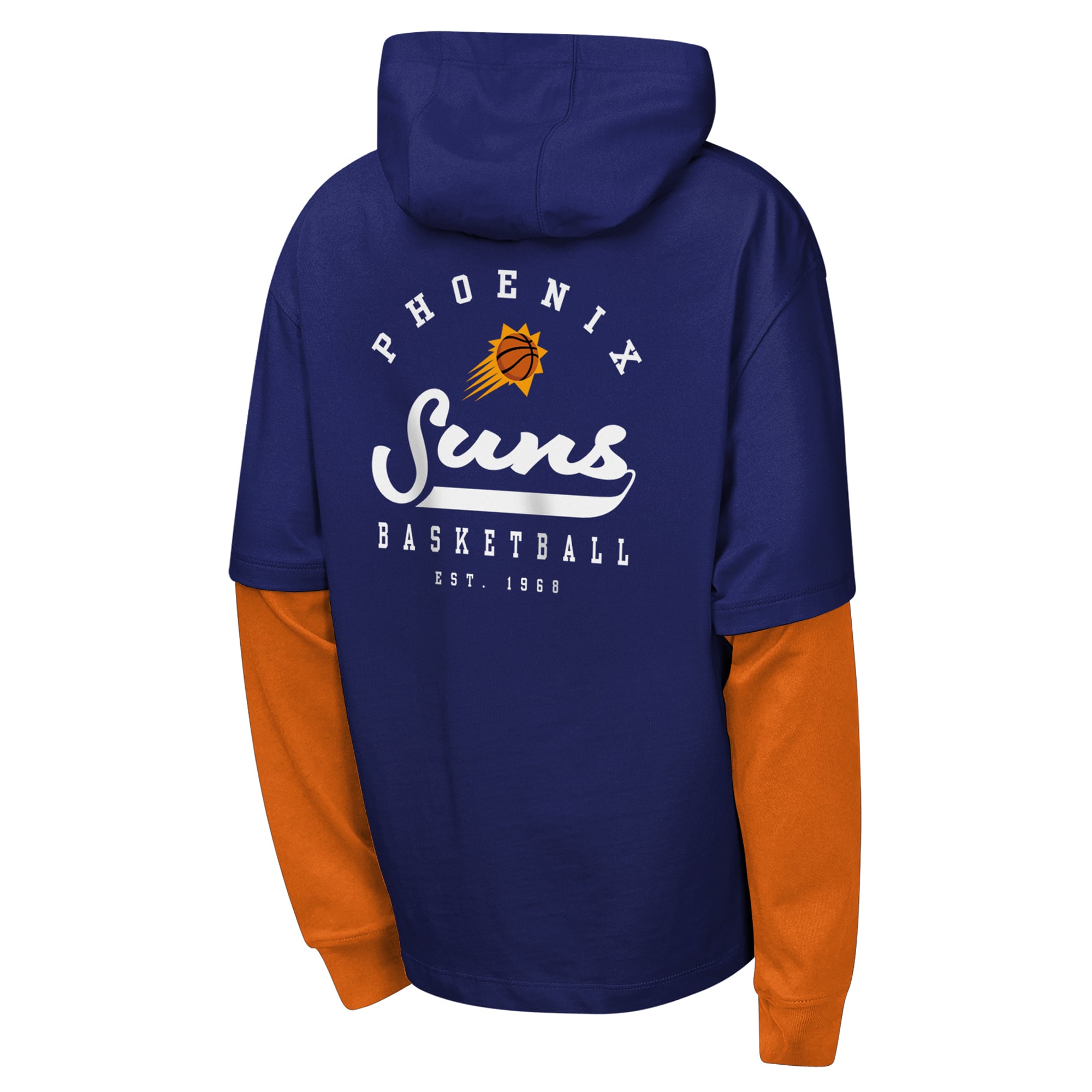 Youth Outerstuff Purple Phoenix Suns Double Nickel Oversized Faux 2fer Hooded T-Shirt