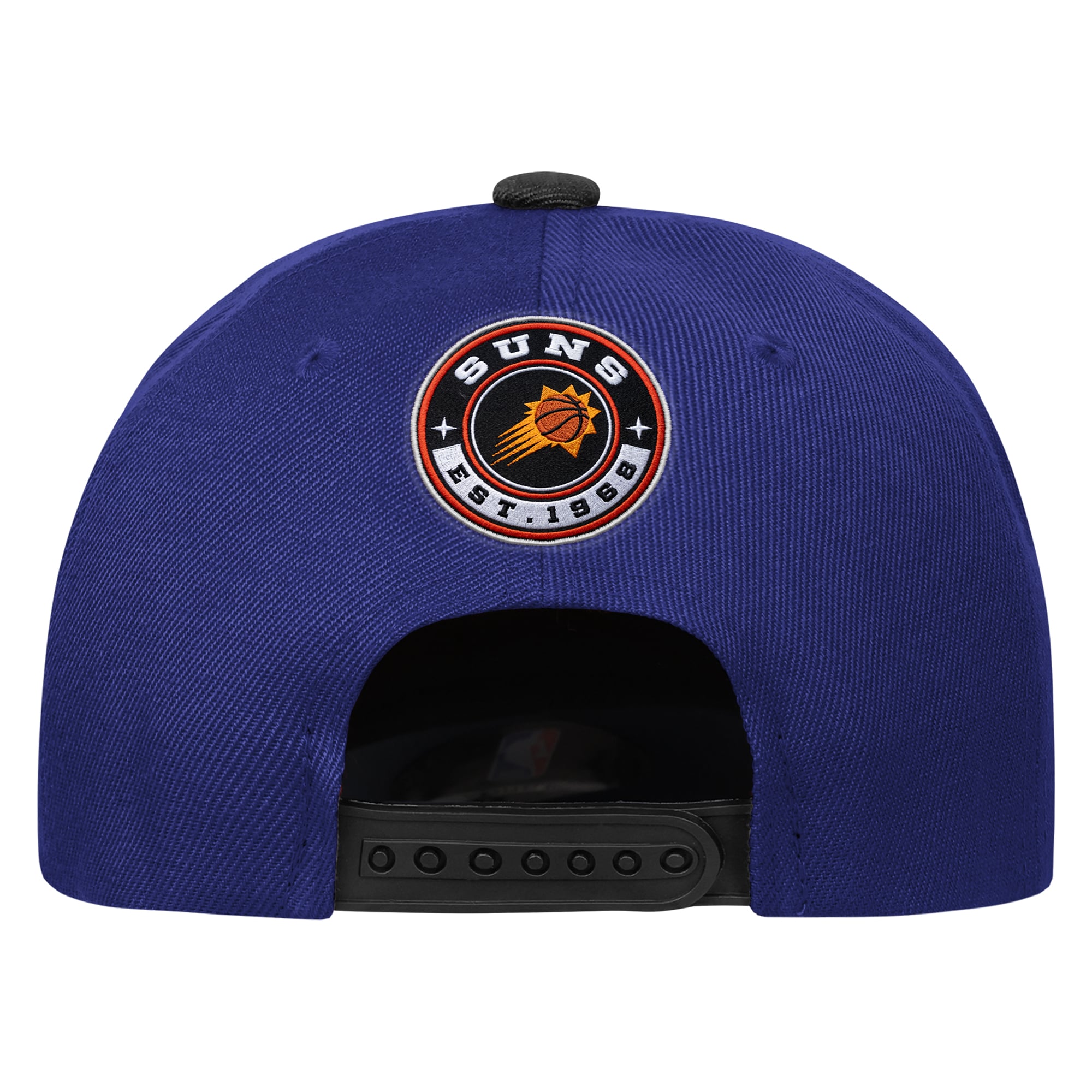 Casquette Youth Outerstuff blanche/noire avec logo Phoenix Suns Three Pro Pinch pré-courbée et ajustable