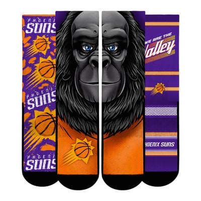  Phoenix Suns Rock Em Youth Fan Favorites Three-Pack Crew Socks Set - Orange