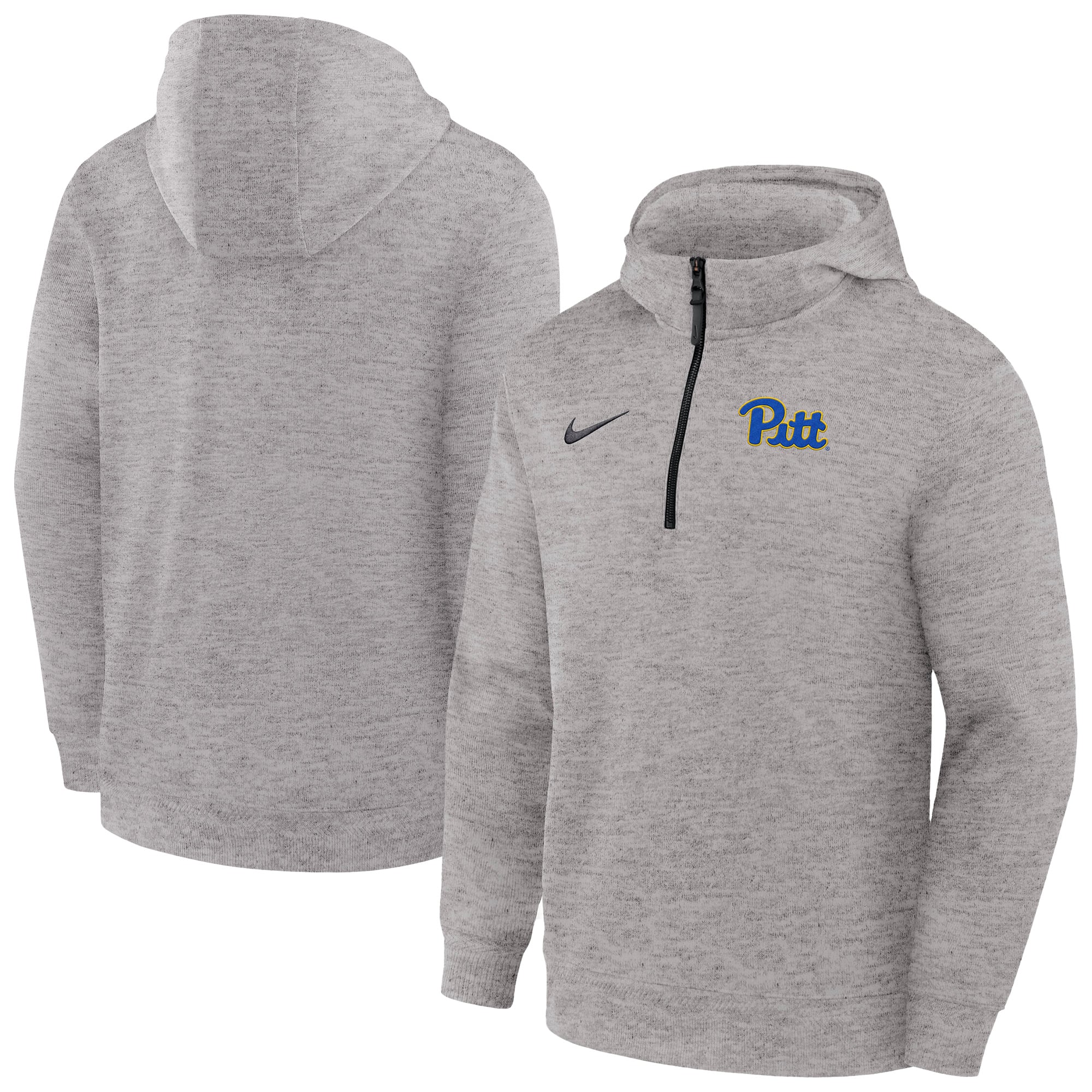 Men's Nike Gray Pitt Panthers Coaches Dri-FIT Half-Zip Hoodie