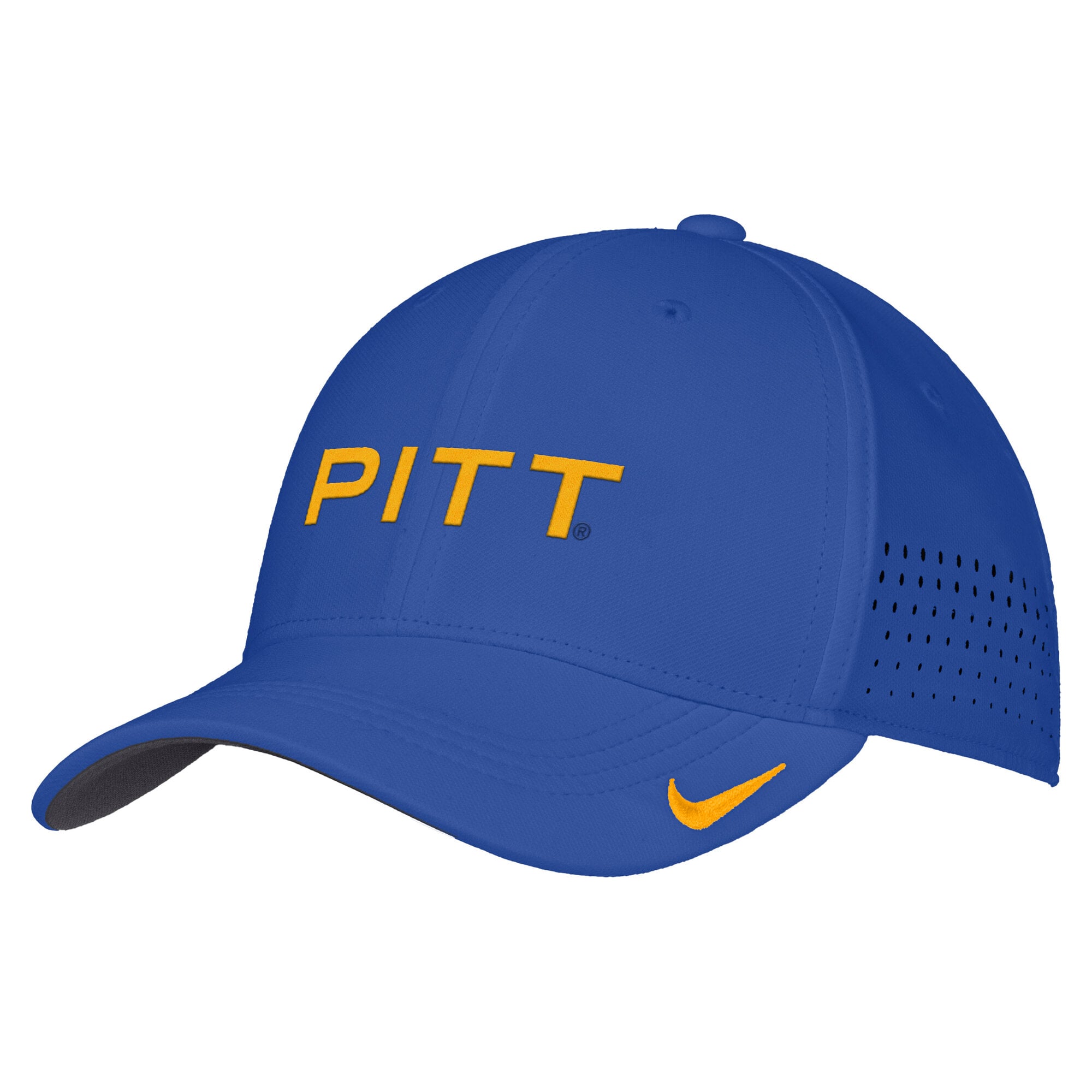 Men's Nike Royal Pitt Panthers 2026 On-Field AeroBill SwooshFlex Dri-FIT Hat