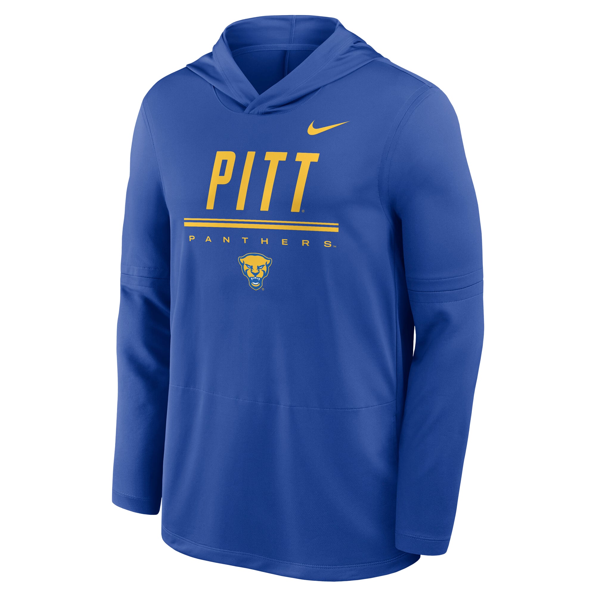 Men's Nike Royal Pitt Panthers 2026 Sideline Dri-FIT Lightweight Hooded Top