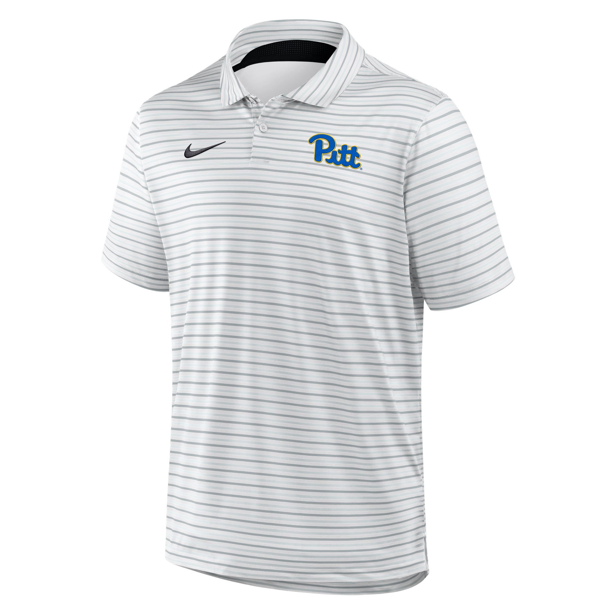 Polo Nike Pitt Panthers blanc à rayures Dri-FIT Tour pour homme