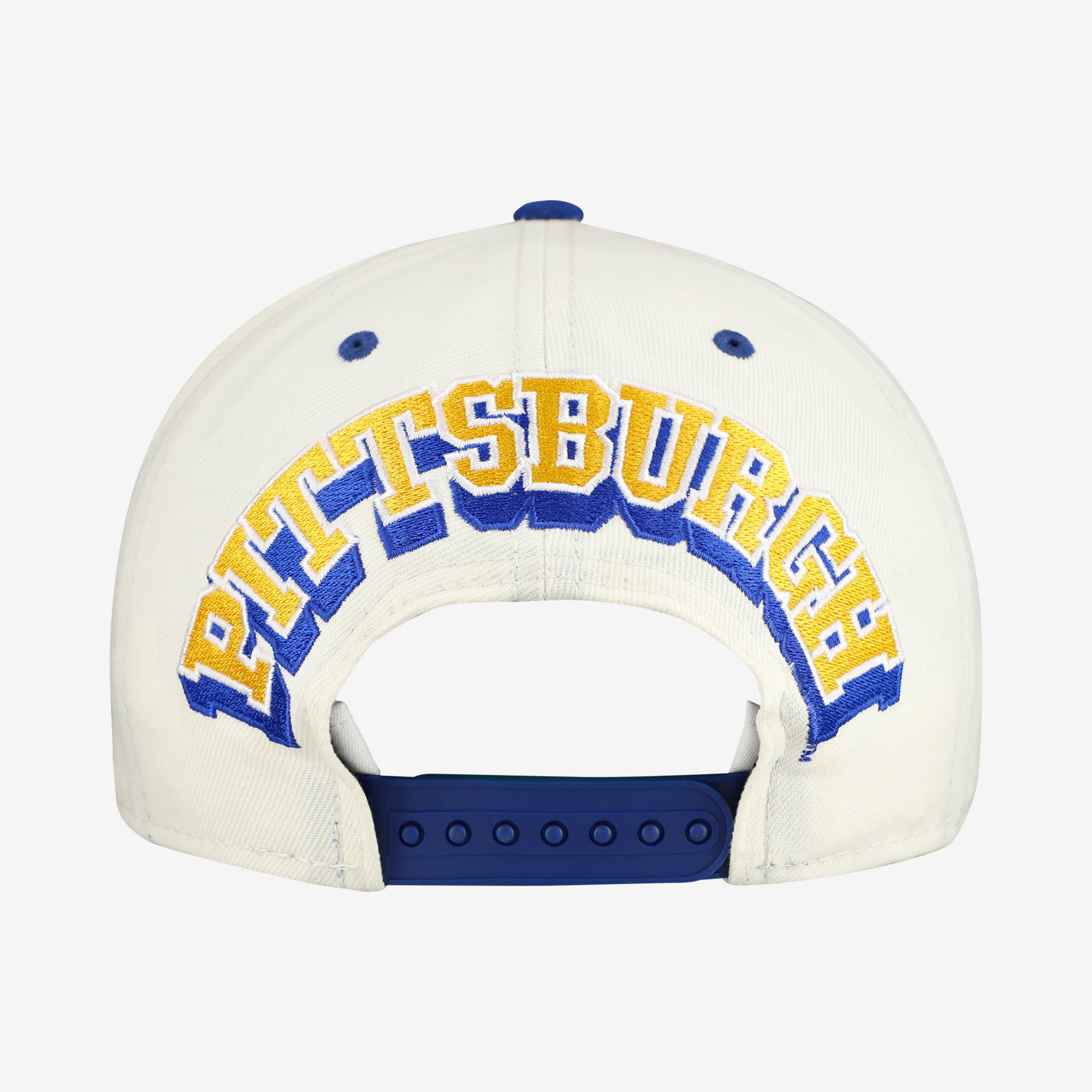 Casquette unisexe New Era Pitt Panthers 9FIFTY A-Frame Snapback, bleu roi/blanc