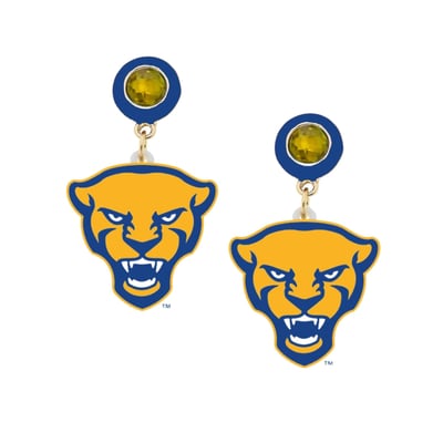Pitt Panthers CANVAS Style Women's Resin Earrings