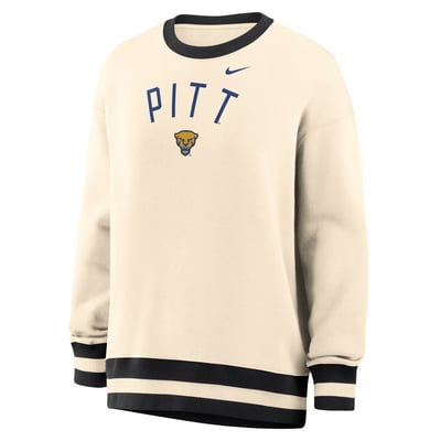 Pitt Panthers Nike Women's Oversized Phoenix Fleece Sweatshirt - Natural