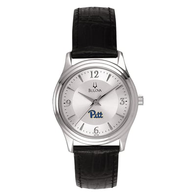 Pitt Panthers Women's Leather Watch - Silver