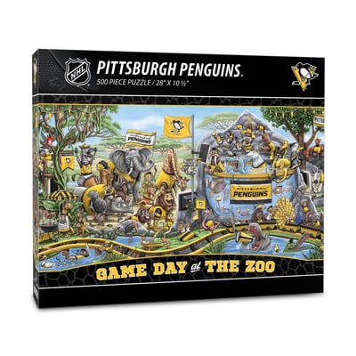 Pittsburgh Penguins Fanpoint 10.5" x 28" Game Day at the Zoo 500-Piece Puzzle