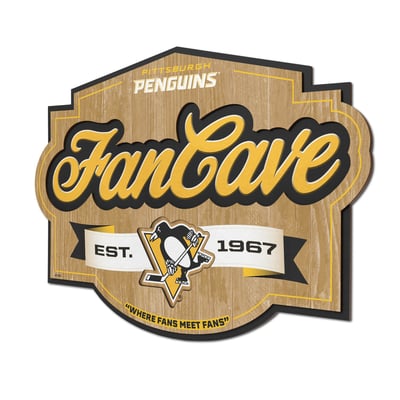 Pittsburgh Penguins IDNA 12.5" x 17" Fan Cave Sign