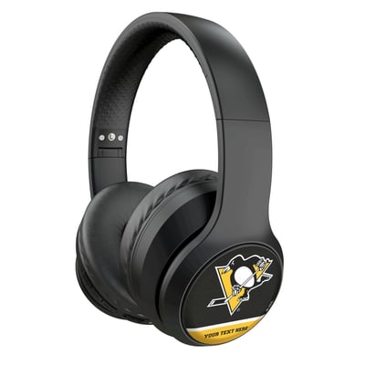 Pittsburgh Penguins Keyscaper Personalized Solid Wireless Bluetooth Headphones With Case