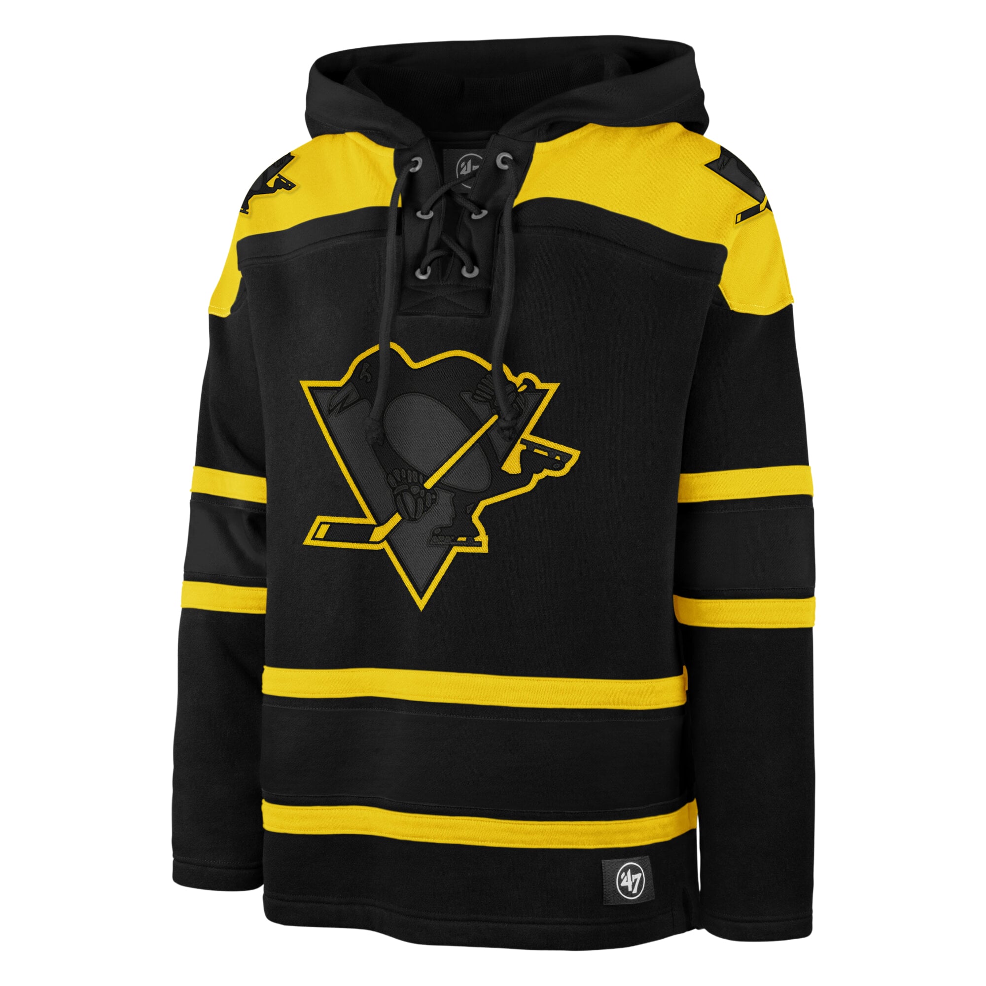 Sweat à capuche lacets Pittsburgh Penguins noir '47 pour homme