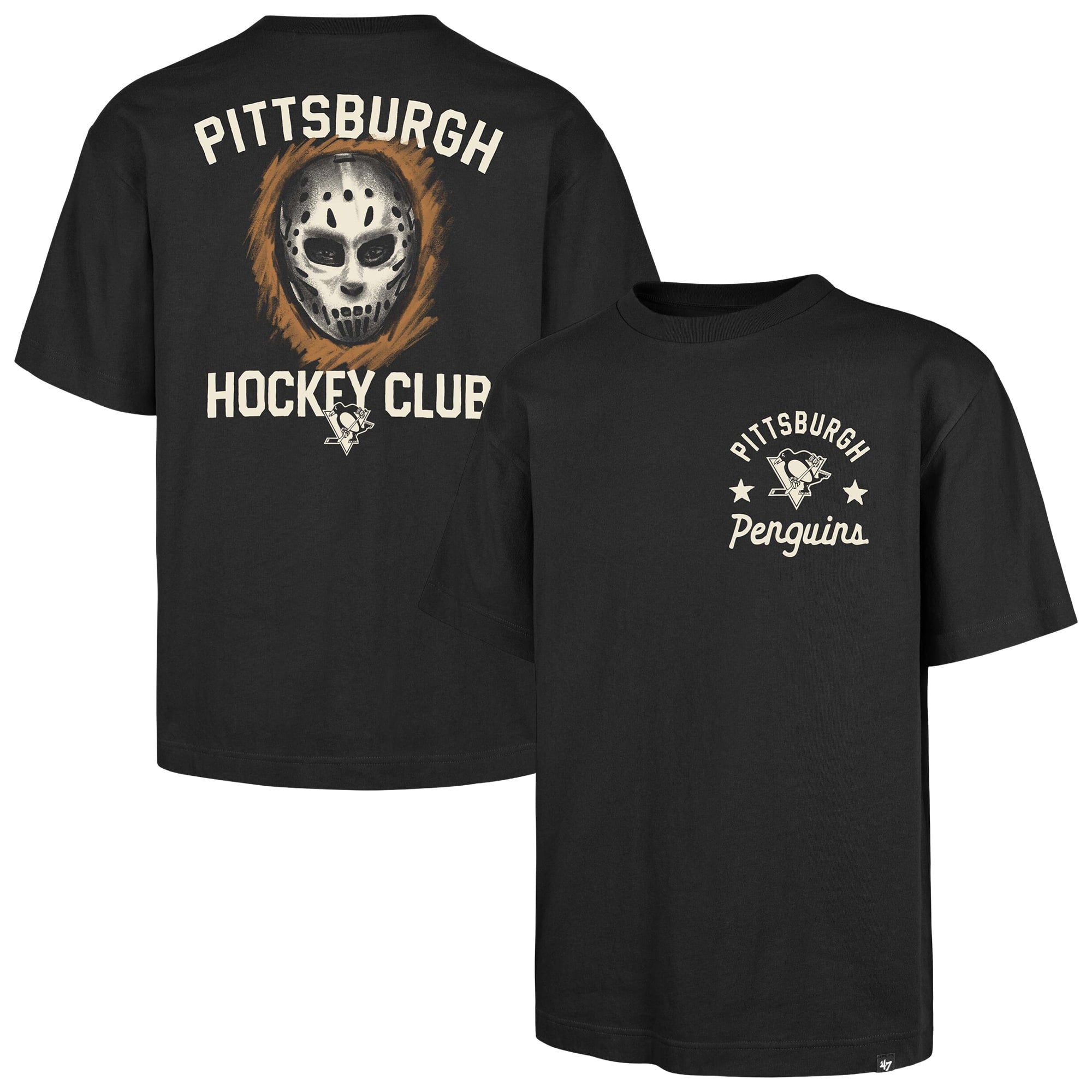 T-shirt homme noir Pittsburgh Penguins HPD Mask Foundation '47
