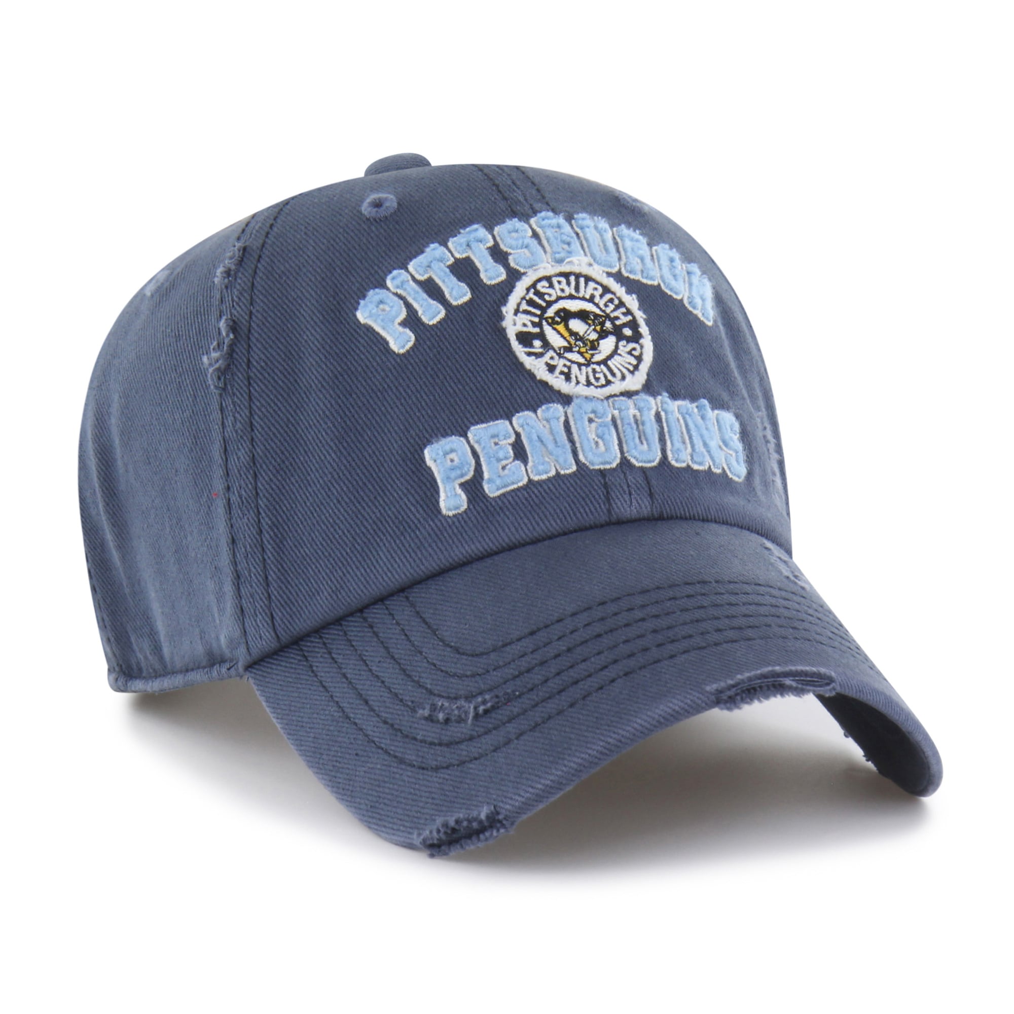 Casquette ajustable Pittsburgh Penguins Seymoore bleu marine « 47 » avec application vieillie