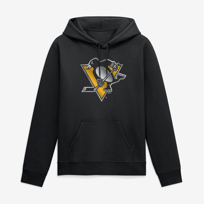 Pittsburgh Penguins Big & Tall Metallic Mascot Hoodie - Black