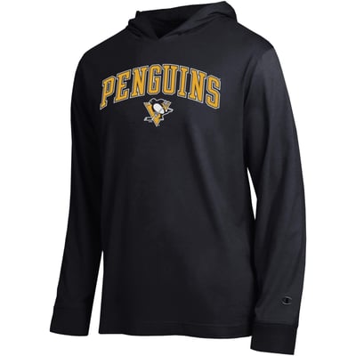 Pittsburgh Penguins Champion All-Star Lightweight Hooded Long Sleeve T-Shirt - Black