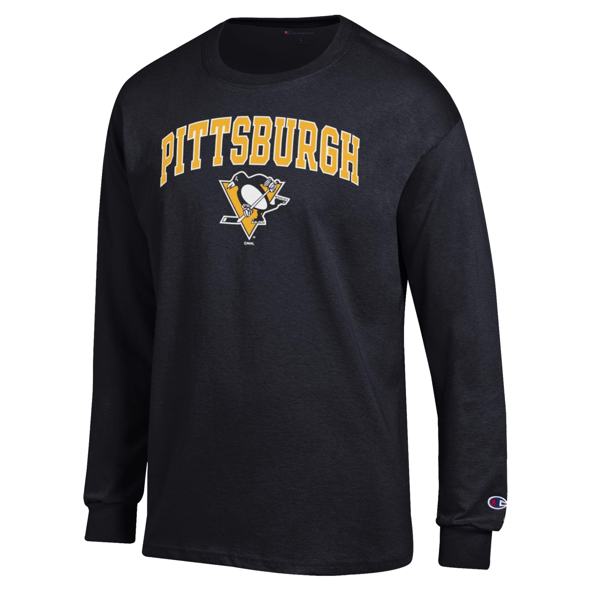 Men's Champion  Black Pittsburgh Penguins Jersey Long-Sleeve T-Shirt