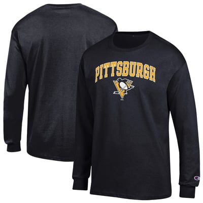  Pittsburgh Penguins Champion Jersey Long-Sleeve T-Shirt - Black