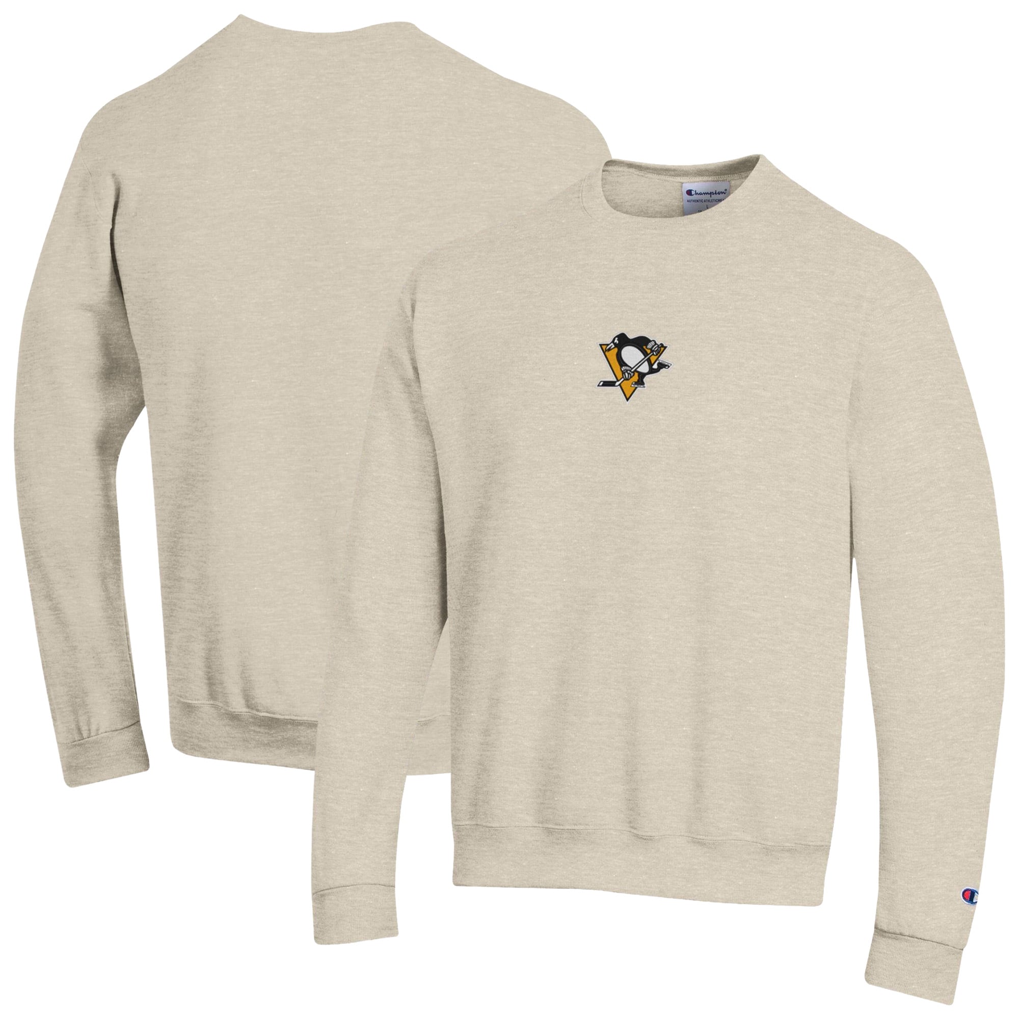 Sweat-shirt Champion pour homme, couleur avoine, Pittsburgh Penguins, Eco Powerblend