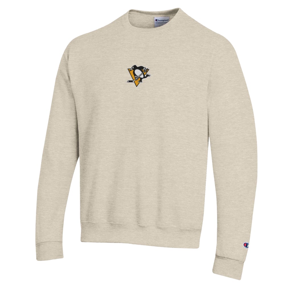 Men's Pittsburgh Penguins  Champion Oatmeal Eco Powerblend Sweatshirt