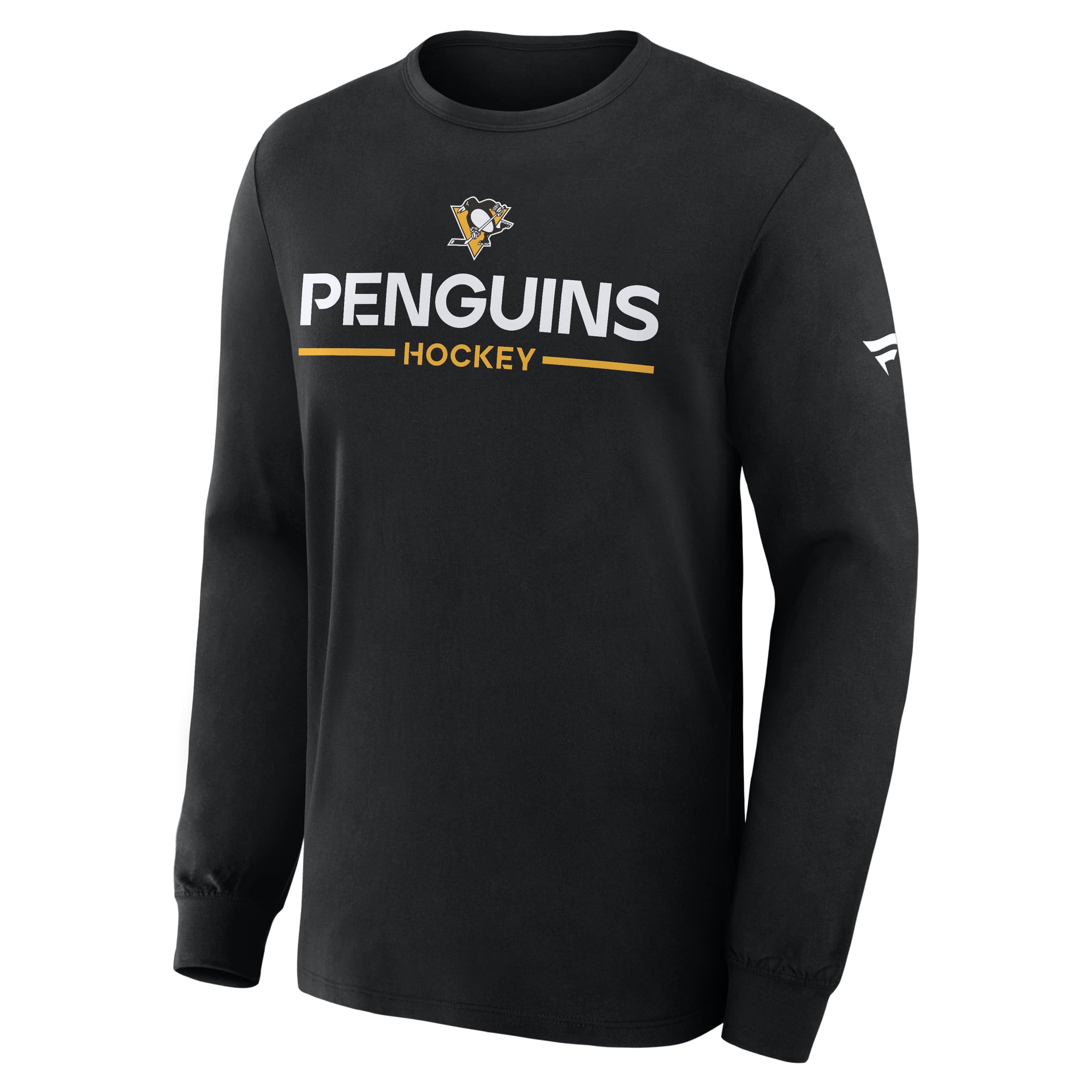 T-shirt à manches longues authentique Pro Primary noir des Penguins de Pittsburgh Fanatics pour hommes