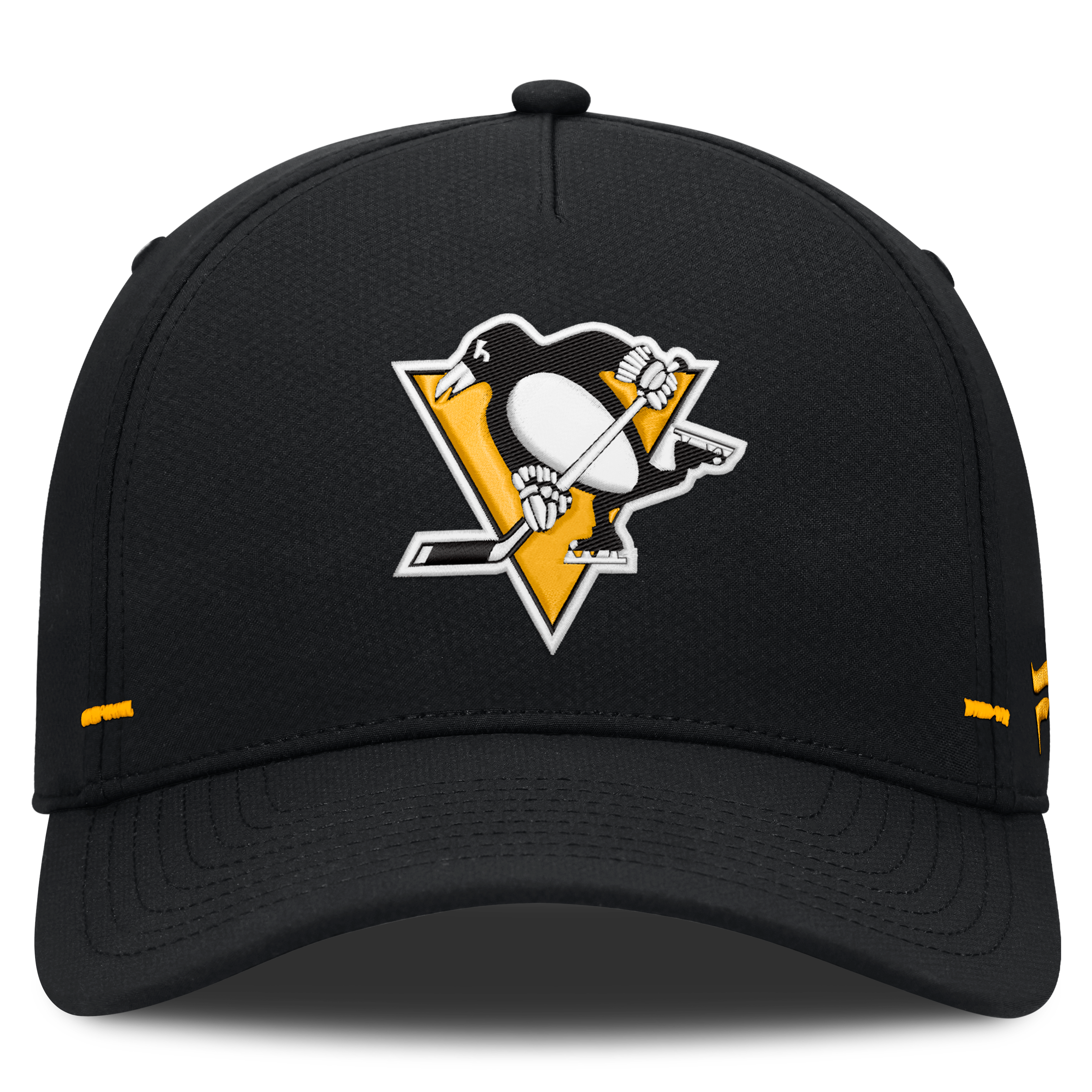 Men's Fanatics Black Pittsburgh Penguins Authentic Pro Rink Bar Tacks A-Frame Adjustable Hat