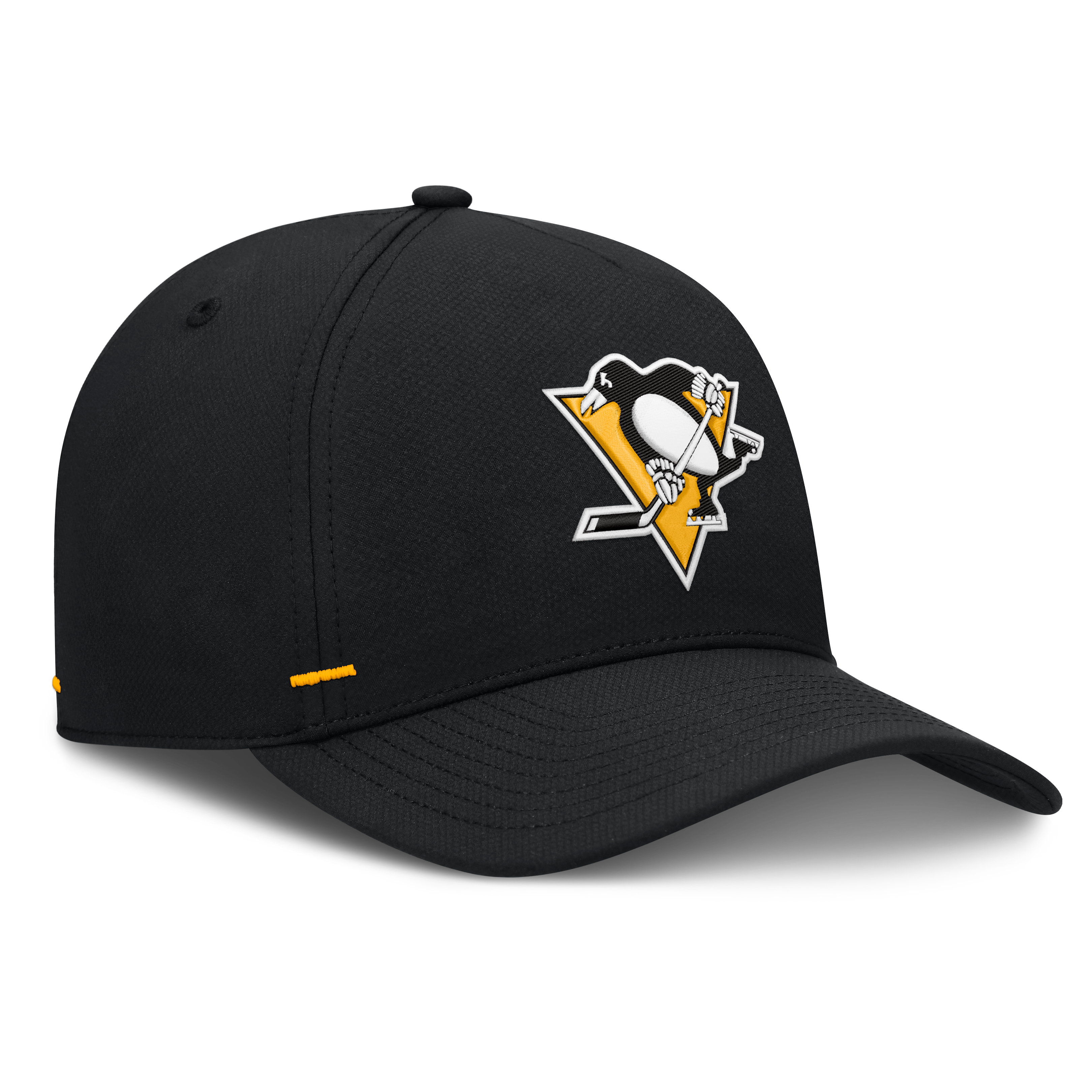 Men's Fanatics Black Pittsburgh Penguins Authentic Pro Rink Bar Tacks A-Frame Adjustable Hat