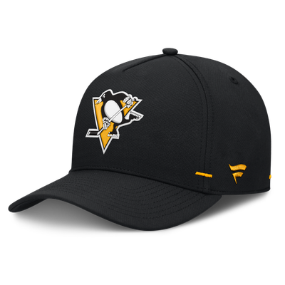 Men's Pittsburgh Penguins Fanatics Black Authentic Pro Rink Bar Tacks A-Frame Adjustable Hat