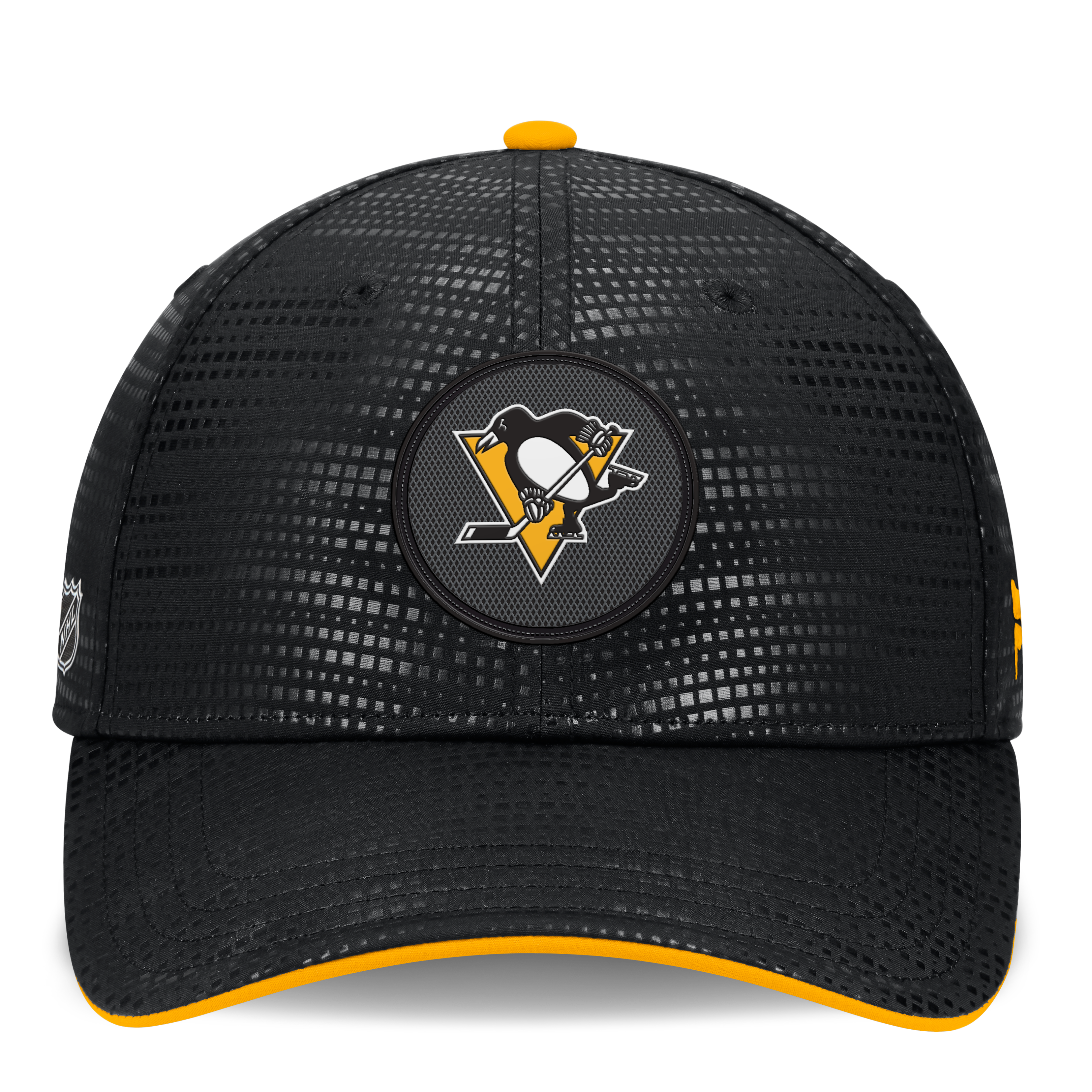 Men's Fanatics Black Pittsburgh Penguins Authentic Pro Rink Debossed Stretch Fit Hat