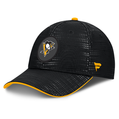 Pittsburgh Penguins Fanatics Authentic Pro Rink Debossed Stretch Fit Hat - Black