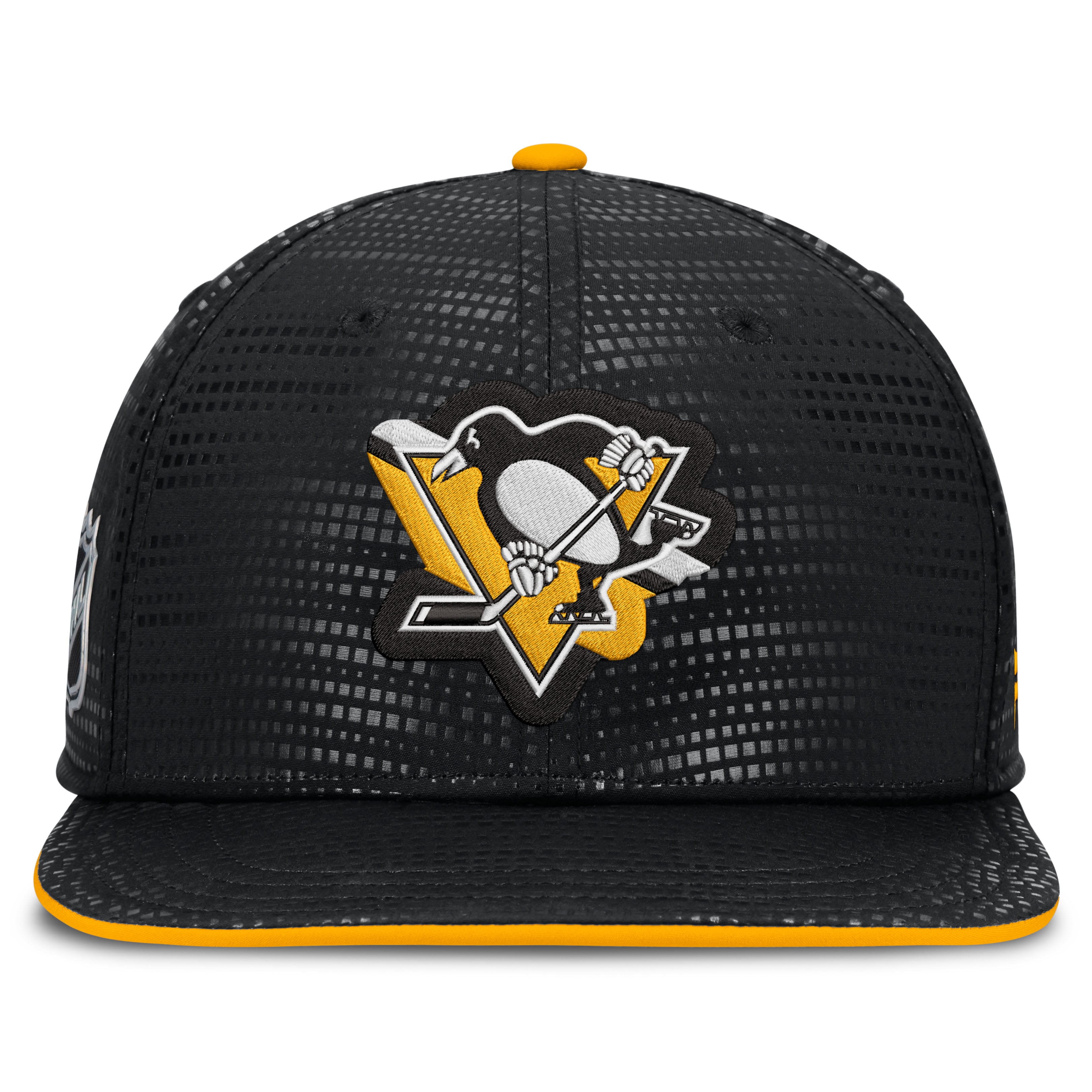 Men's Fanatics Black Pittsburgh Penguins Authentic Pro Rink Square Visor Snapback Hat