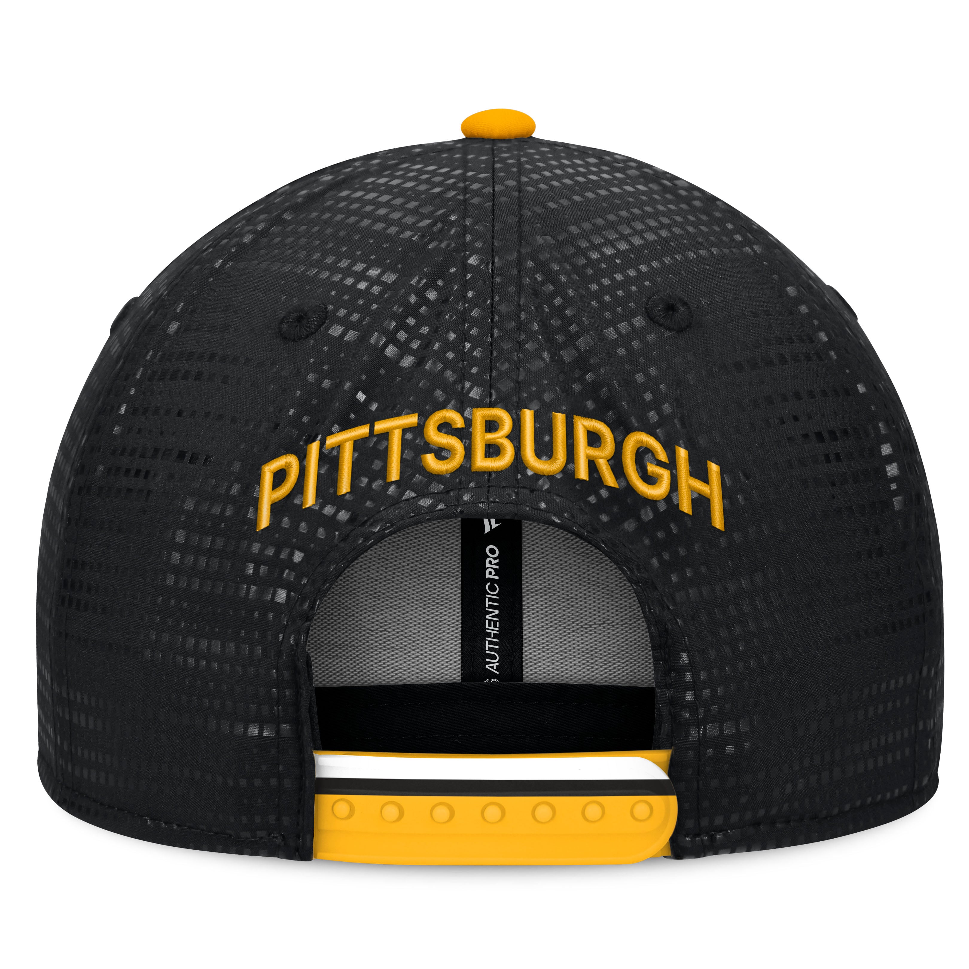 Men's Fanatics Black Pittsburgh Penguins Authentic Pro Rink Square Visor Snapback Hat