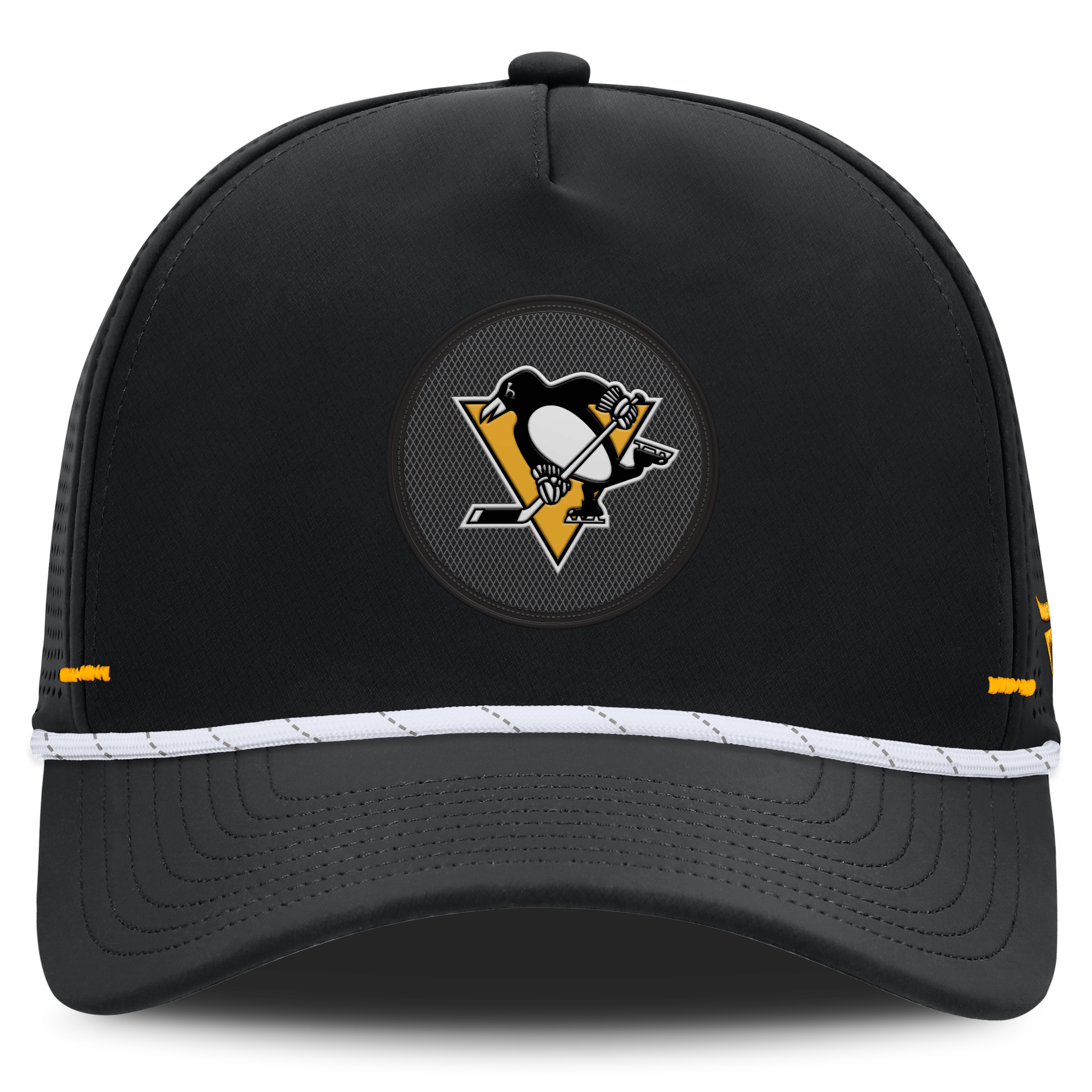 Men's Fanatics Black Pittsburgh Penguins Authentic Pro Rink Vented A-Frame Adjustable Hat
