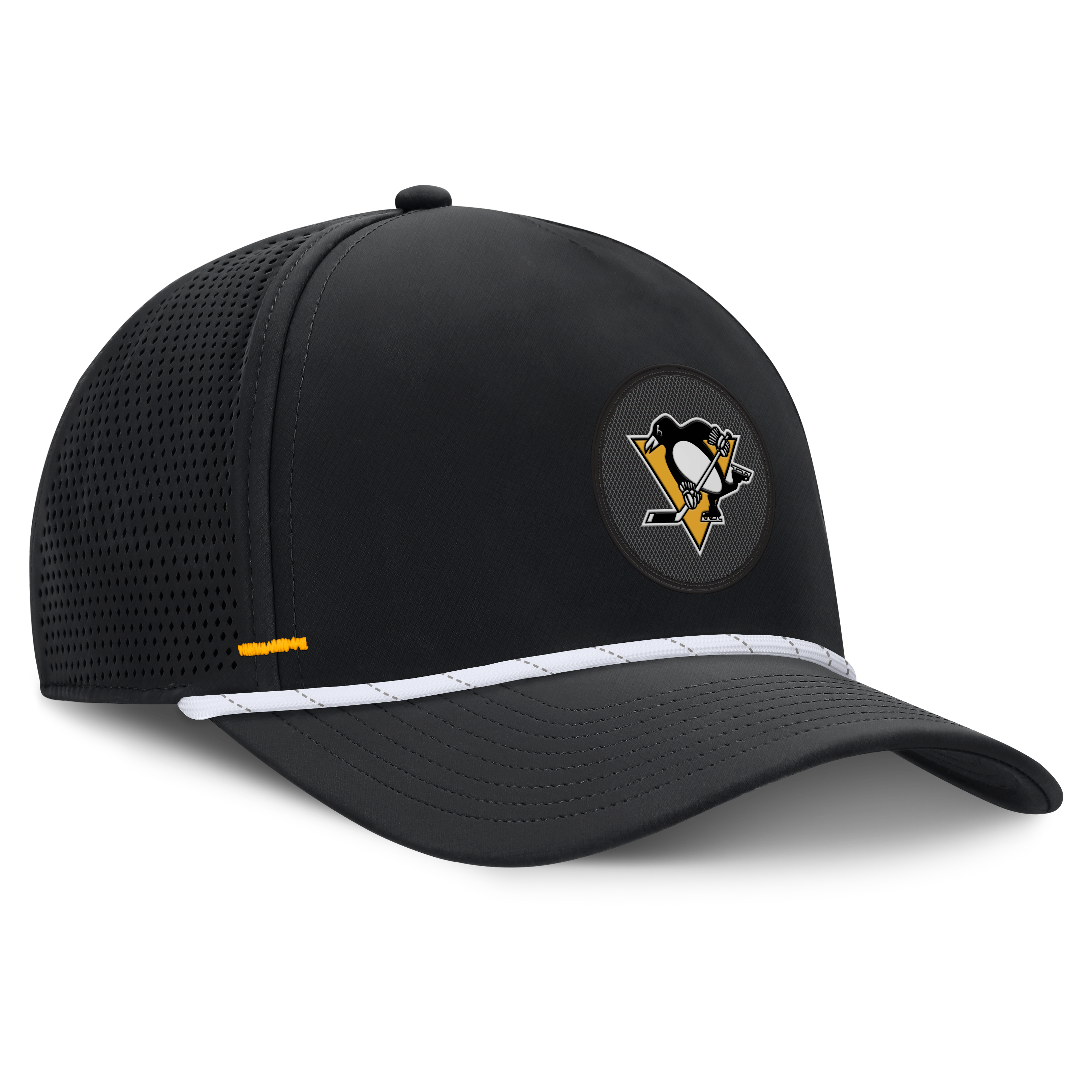 Men's Fanatics Black Pittsburgh Penguins Authentic Pro Rink Vented A-Frame Adjustable Hat