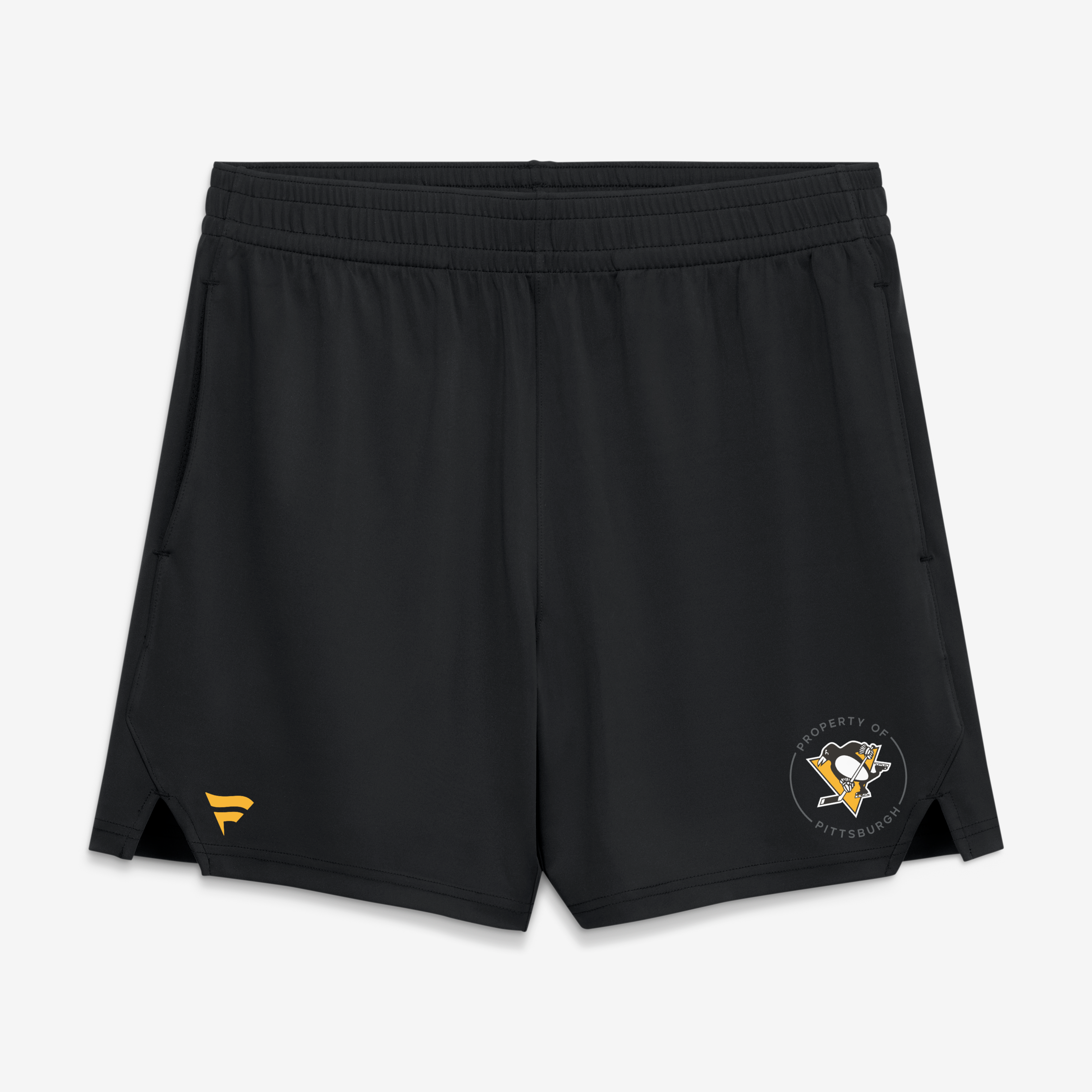 Short d'entraînement authentique professionnel noir des Penguins de Pittsburgh (Fanatics) pour homme