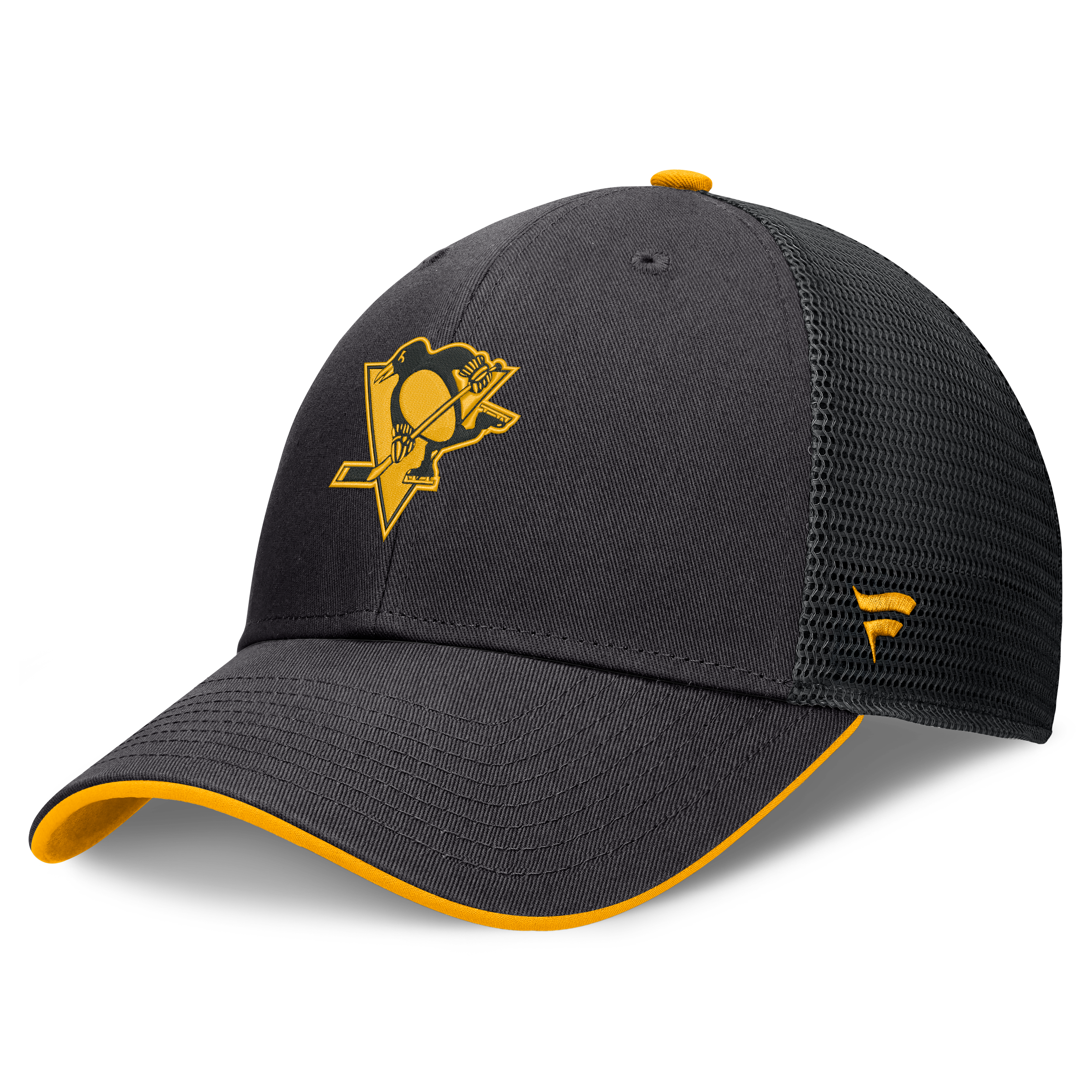 Men's Fanatics Black Pittsburgh Penguins Fundamental Limits Trucker Adjustable Hat